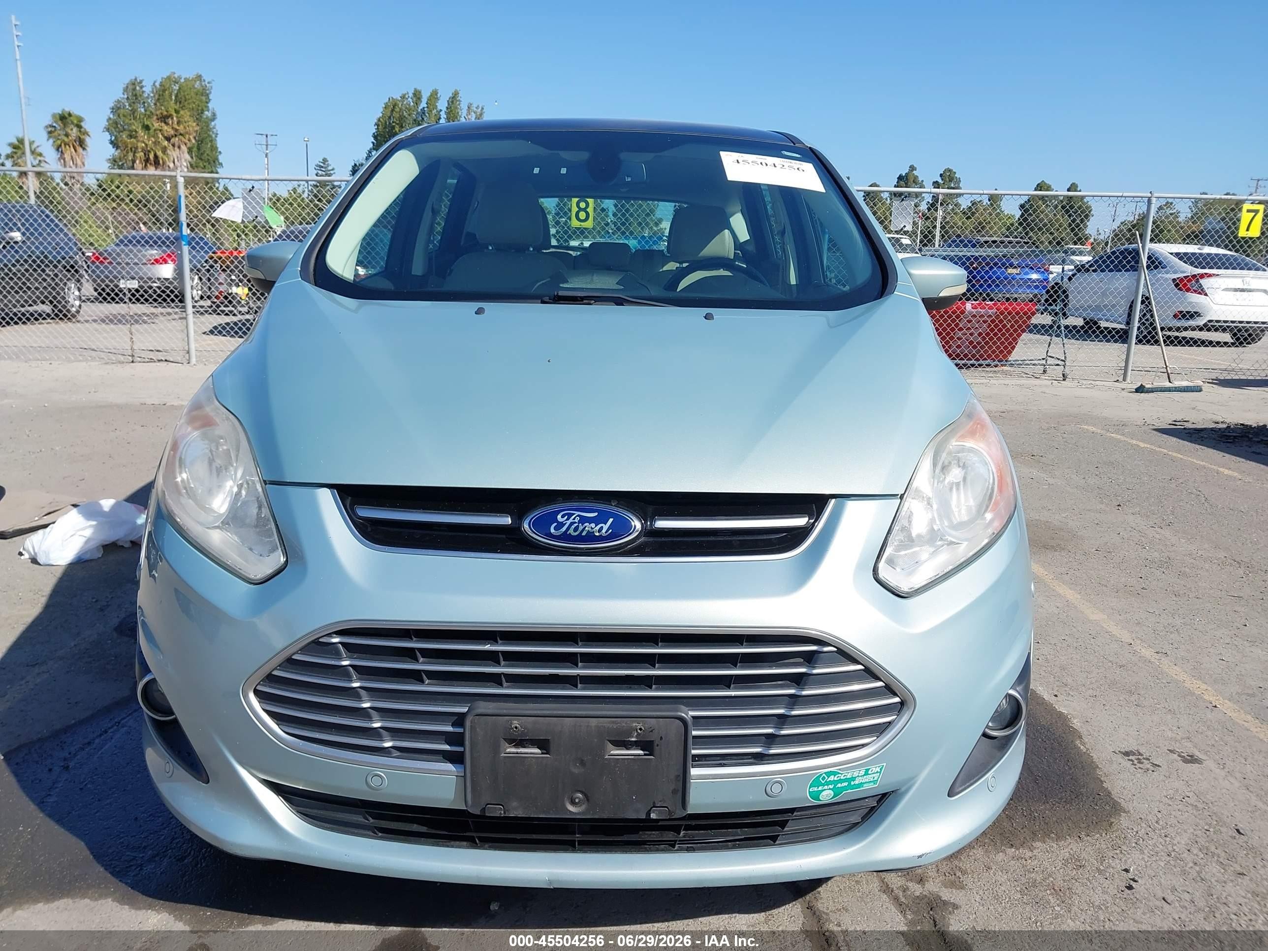 2013 Ford C-max Energi Sel Light Blue vin: 1FADP5CU3DL536640