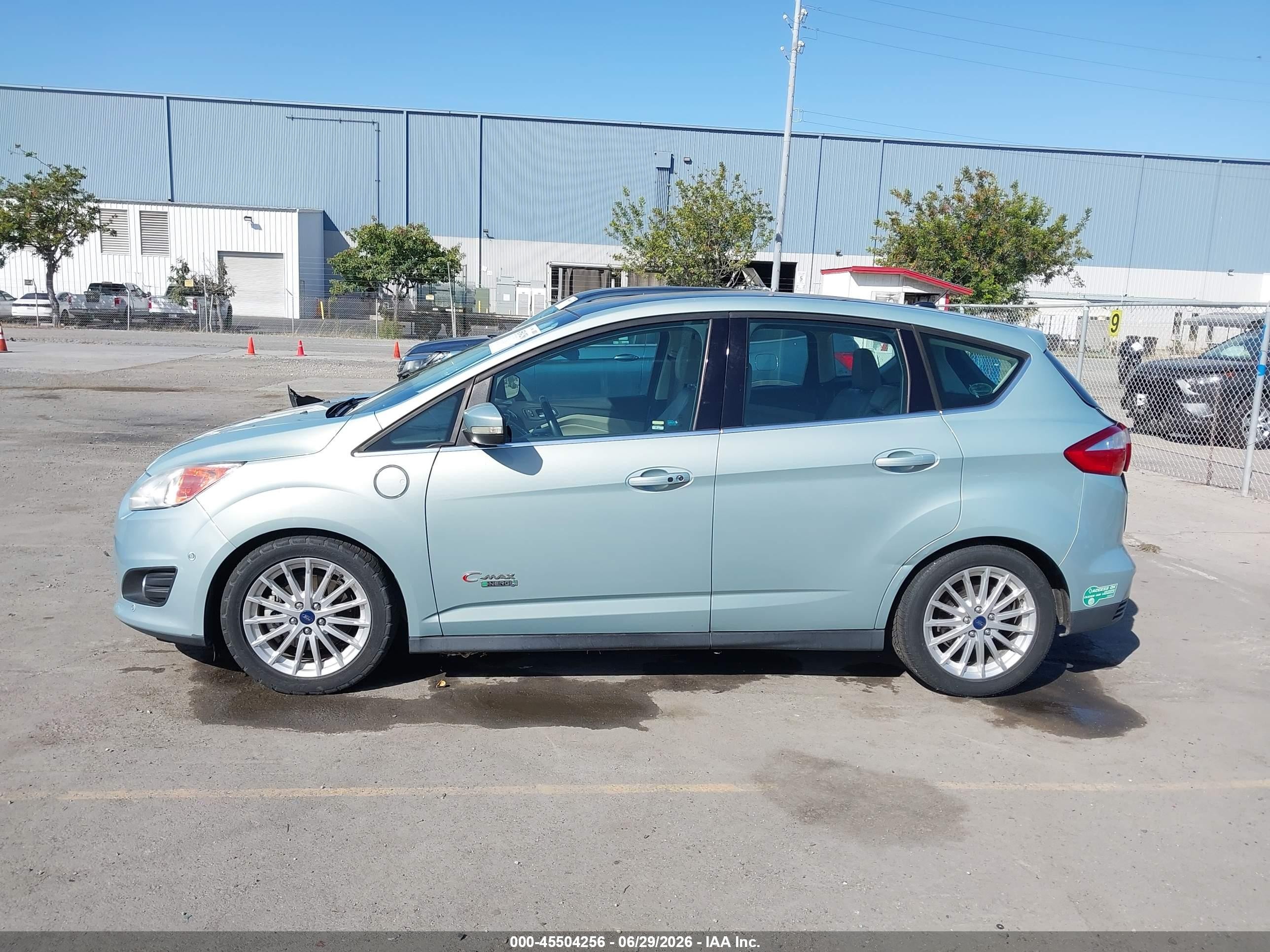 2013 Ford C-max Energi Sel Light Blue vin: 1FADP5CU3DL536640