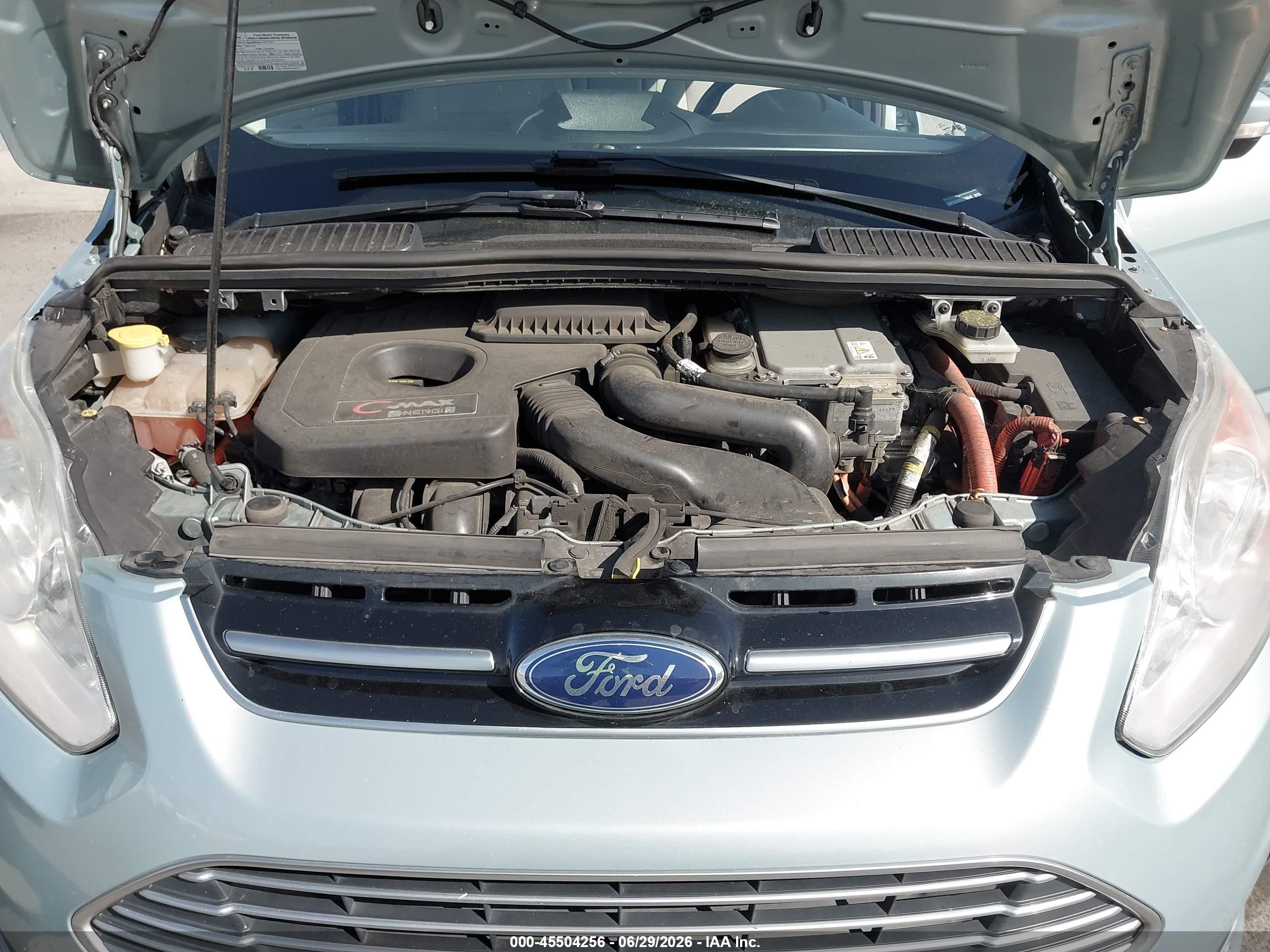 2013 Ford C-max Energi Sel Light Blue vin: 1FADP5CU3DL536640