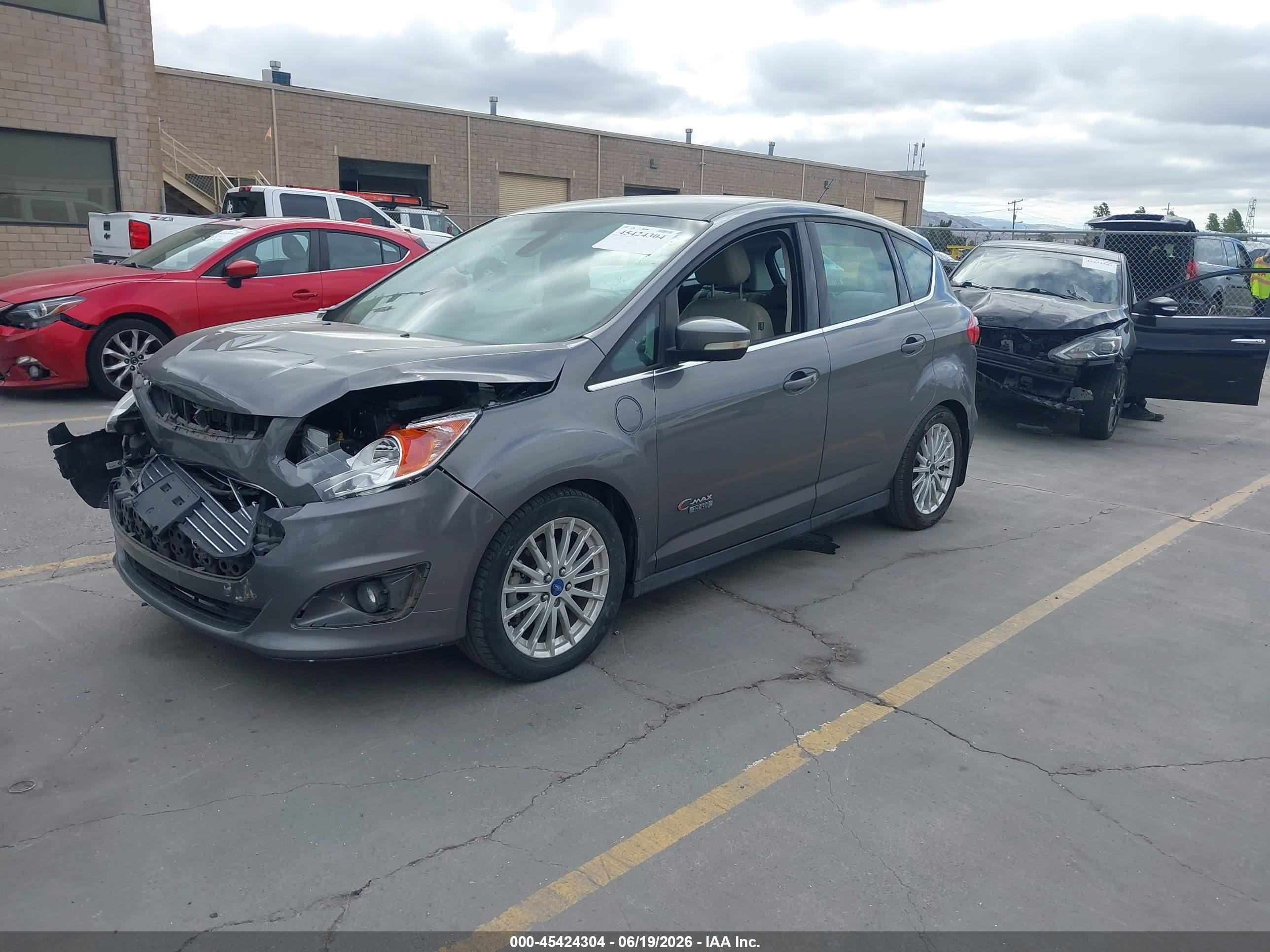 2013 Ford C-max Energi Sel Gray vin: 1FADP5CU3DL557214