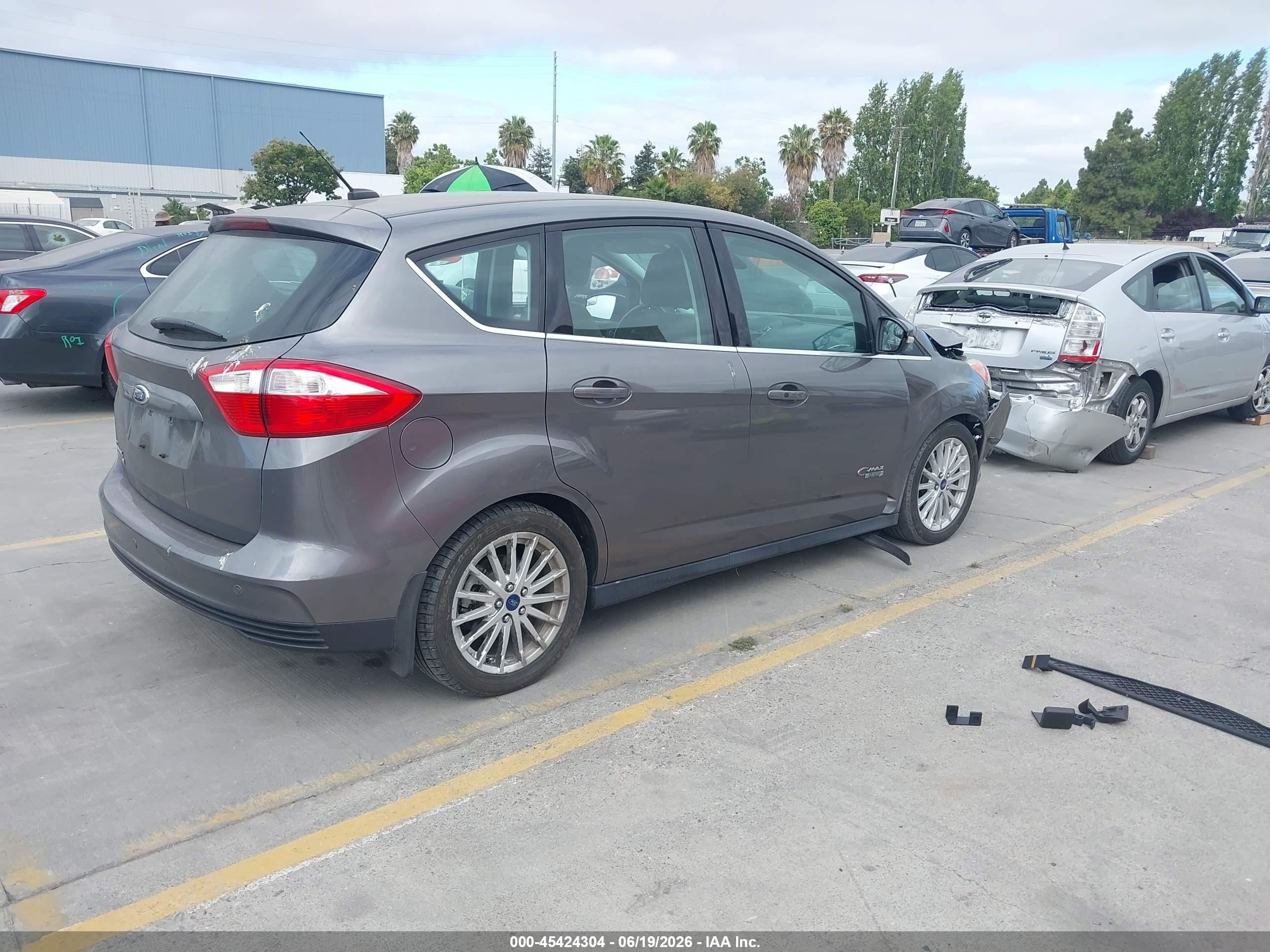 2013 Ford C-max Energi Sel Gray vin: 1FADP5CU3DL557214