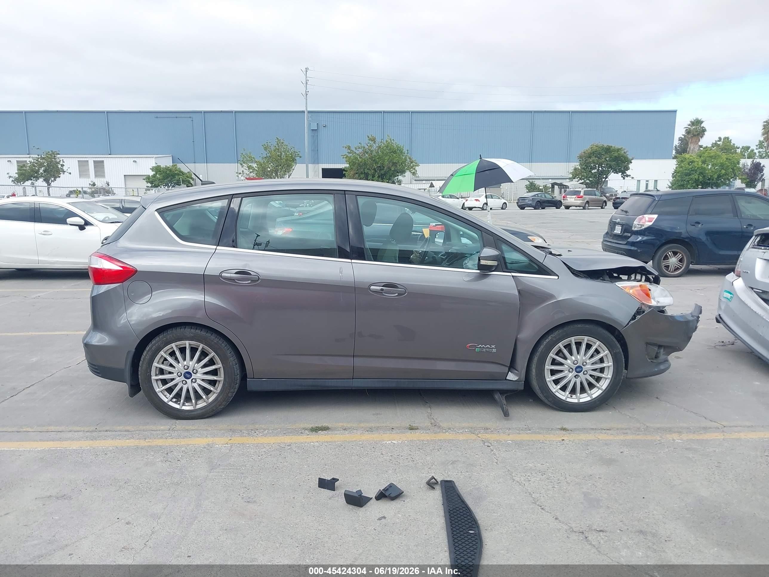 2013 Ford C-max Energi Sel Gray vin: 1FADP5CU3DL557214