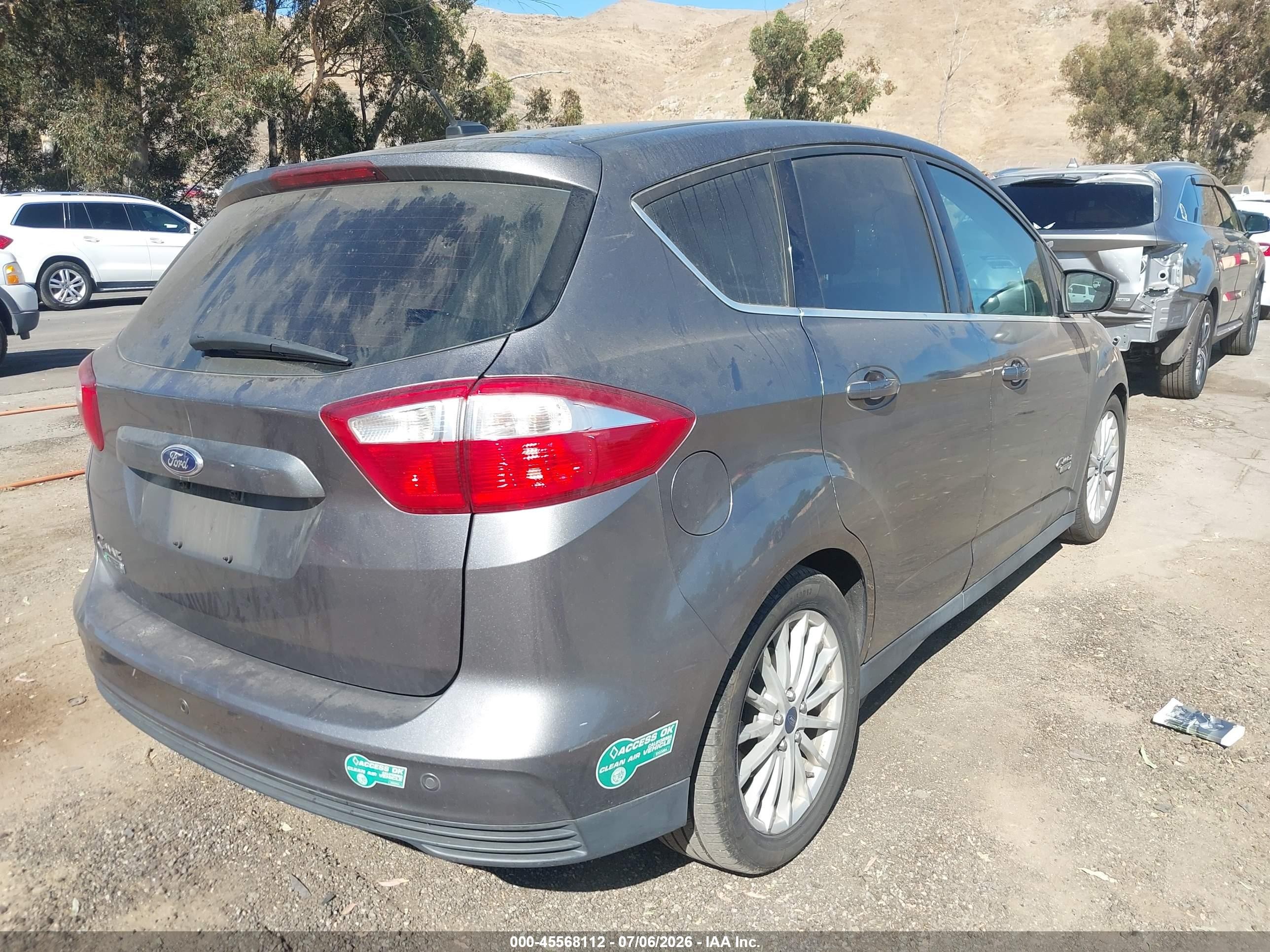 2014 Ford C-max Energi Sel Gray vin: 1FADP5CU3EL503185