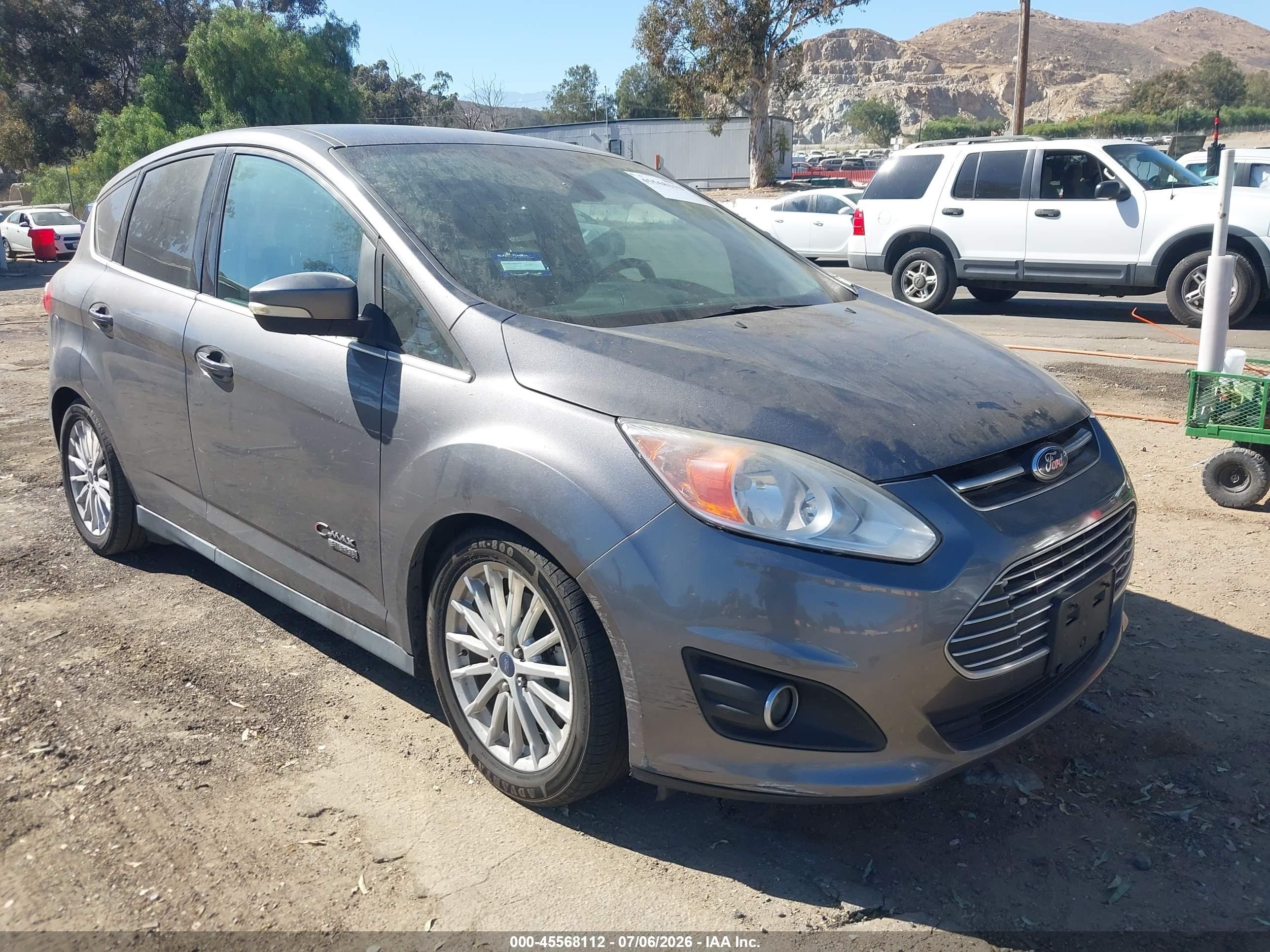 2014 Ford C-max Energi Sel Gray vin: 1FADP5CU3EL503185