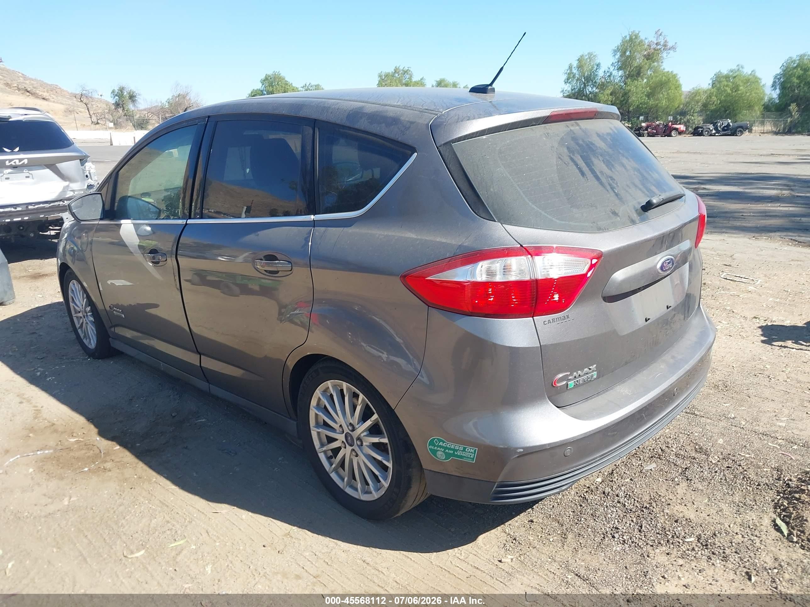 2014 Ford C-max Energi Sel Gray vin: 1FADP5CU3EL503185