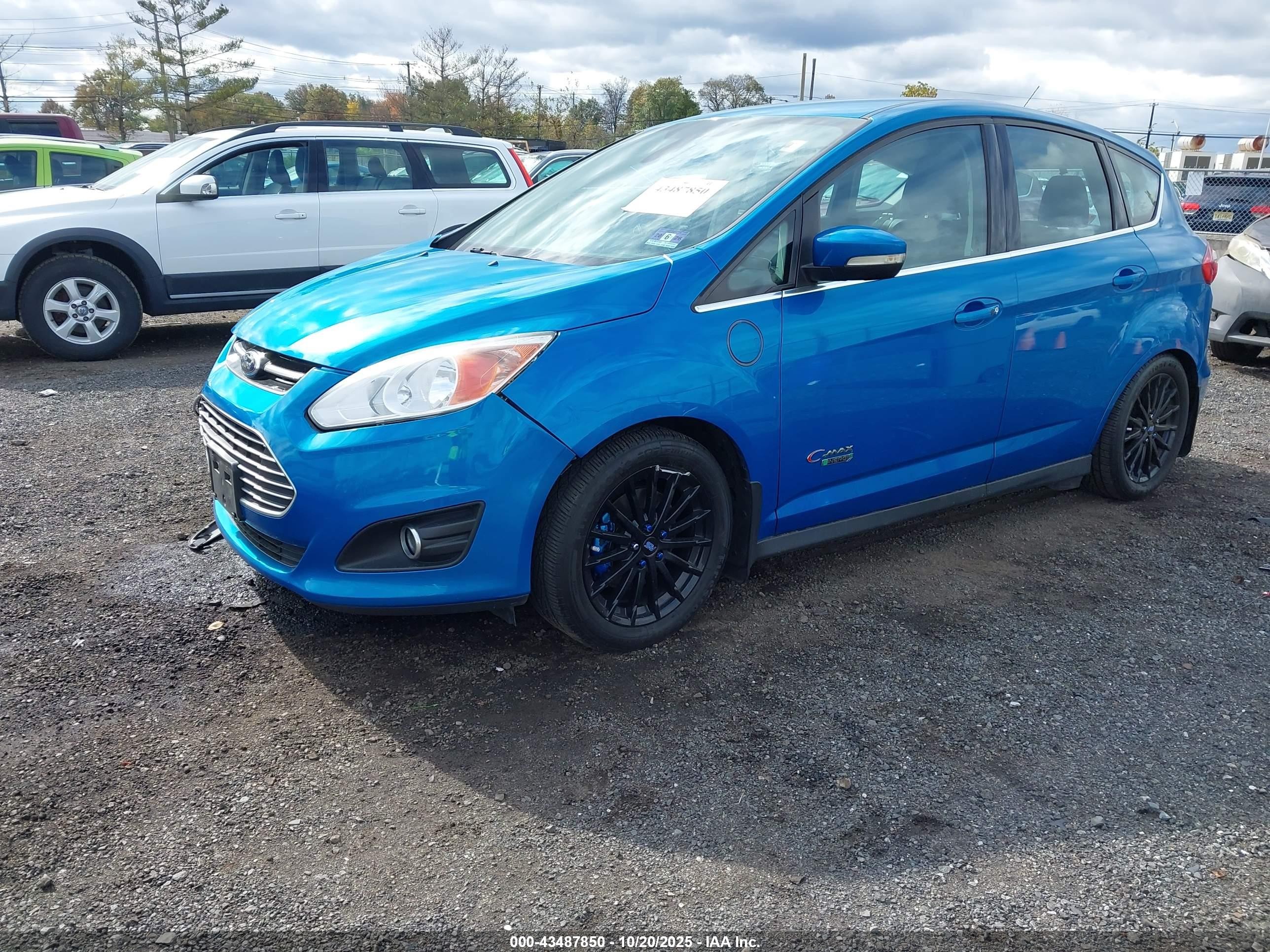2014 Ford C-max Energi Sel Blue vin: 1FADP5CU3EL503672