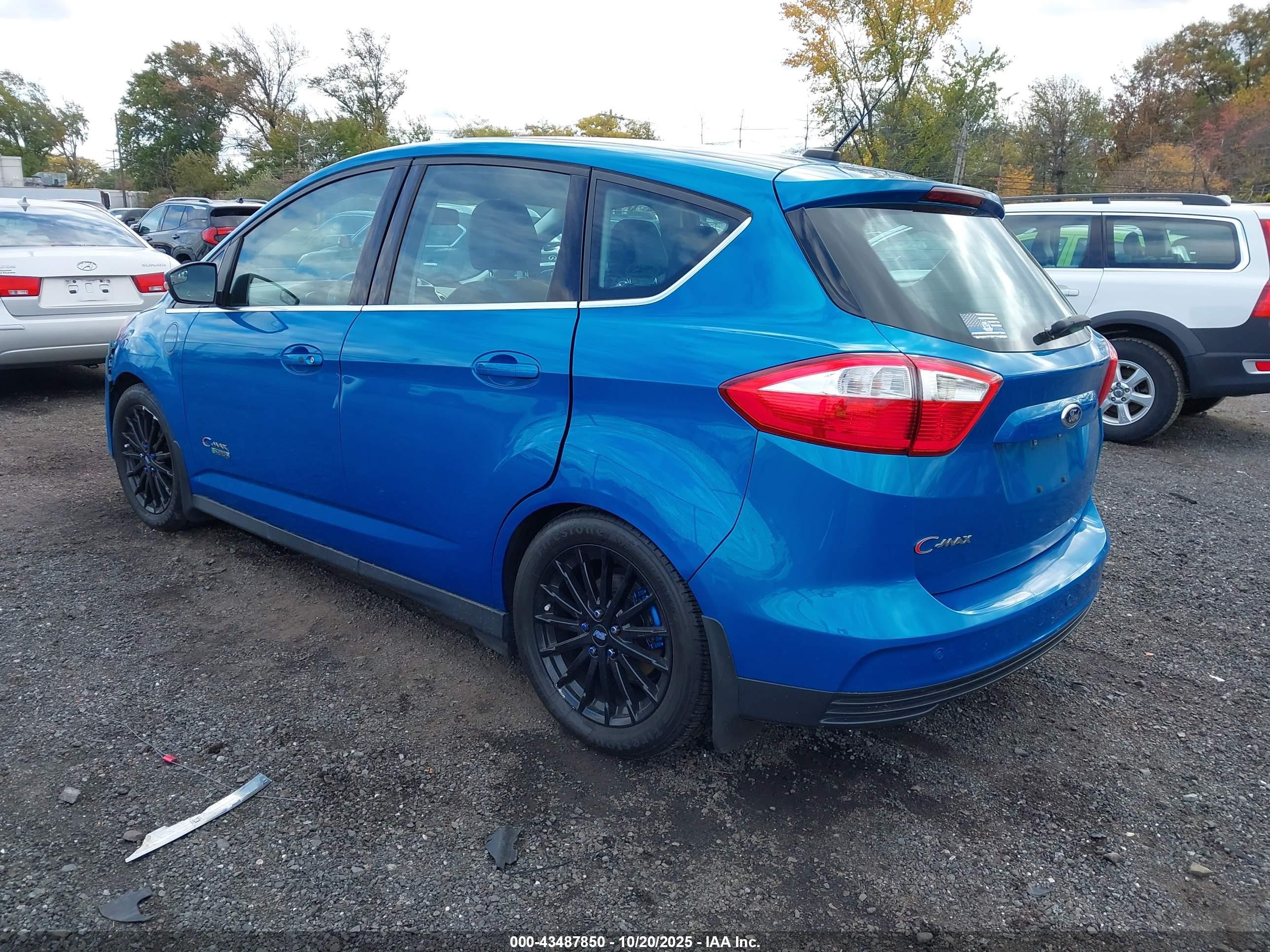 2014 Ford C-max Energi Sel Blue vin: 1FADP5CU3EL503672