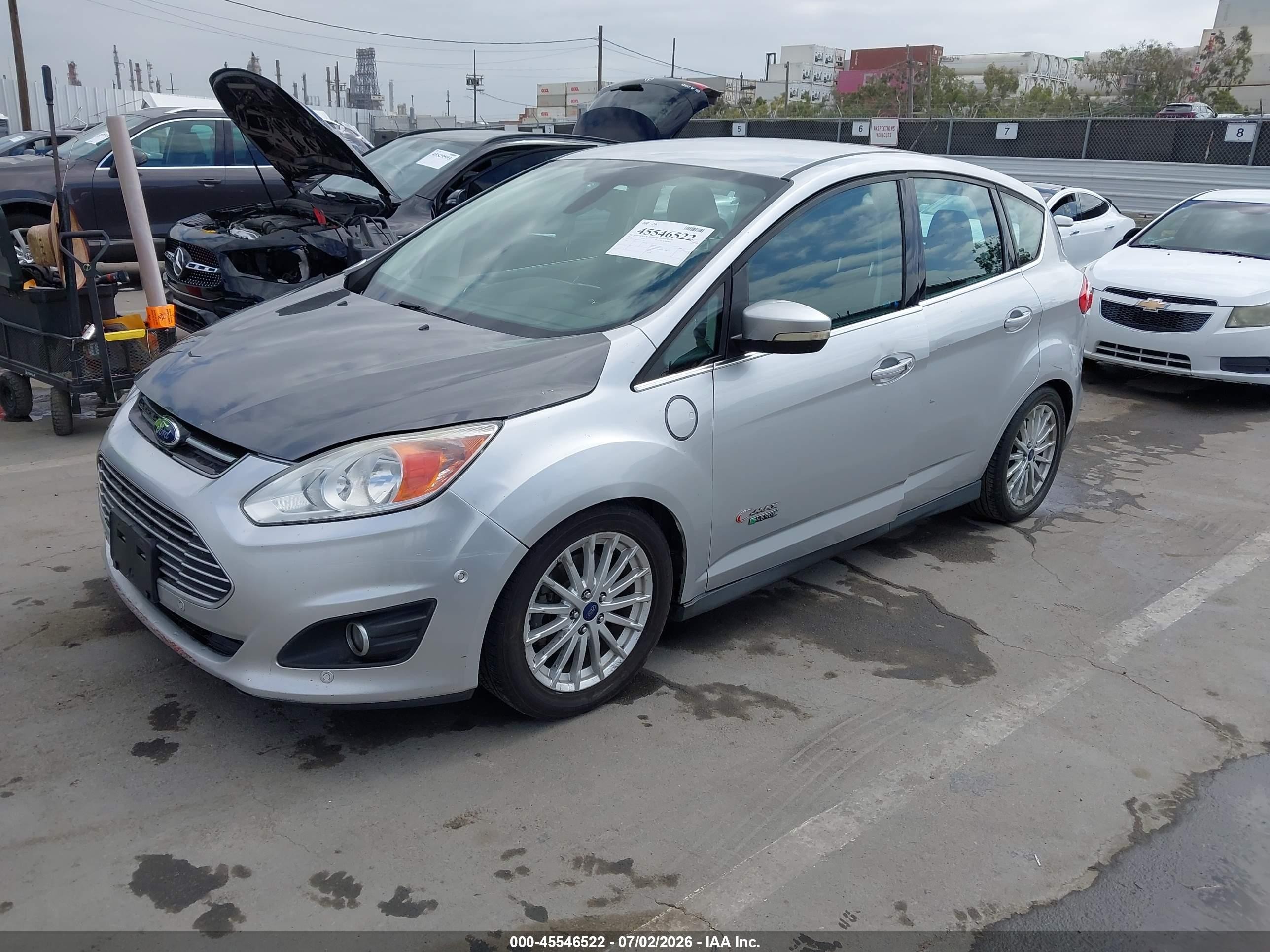 2014 Ford C-max Energi Sel Silver vin: 1FADP5CU3EL513330