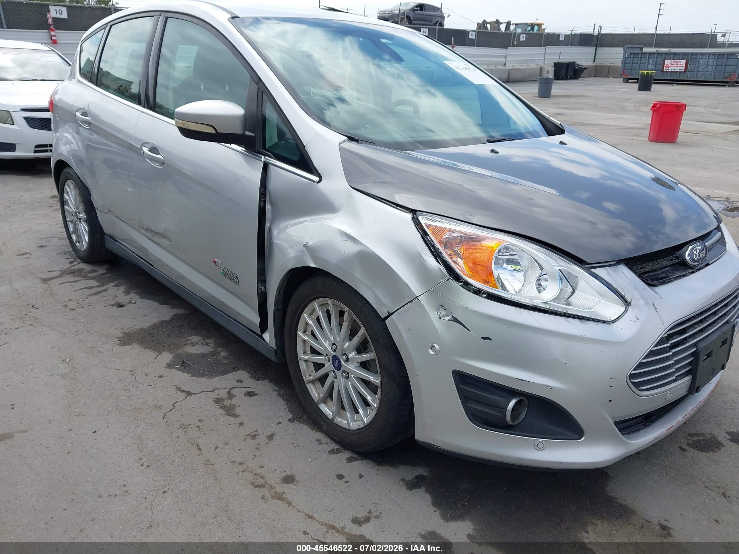 2014 Ford C-max Energi Sel Silver vin: 1FADP5CU3EL513330