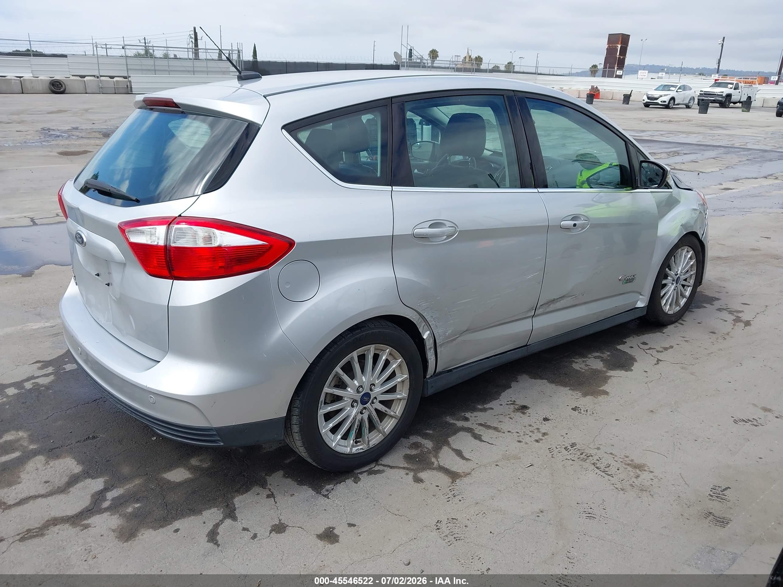 2014 Ford C-max Energi Sel Silver vin: 1FADP5CU3EL513330