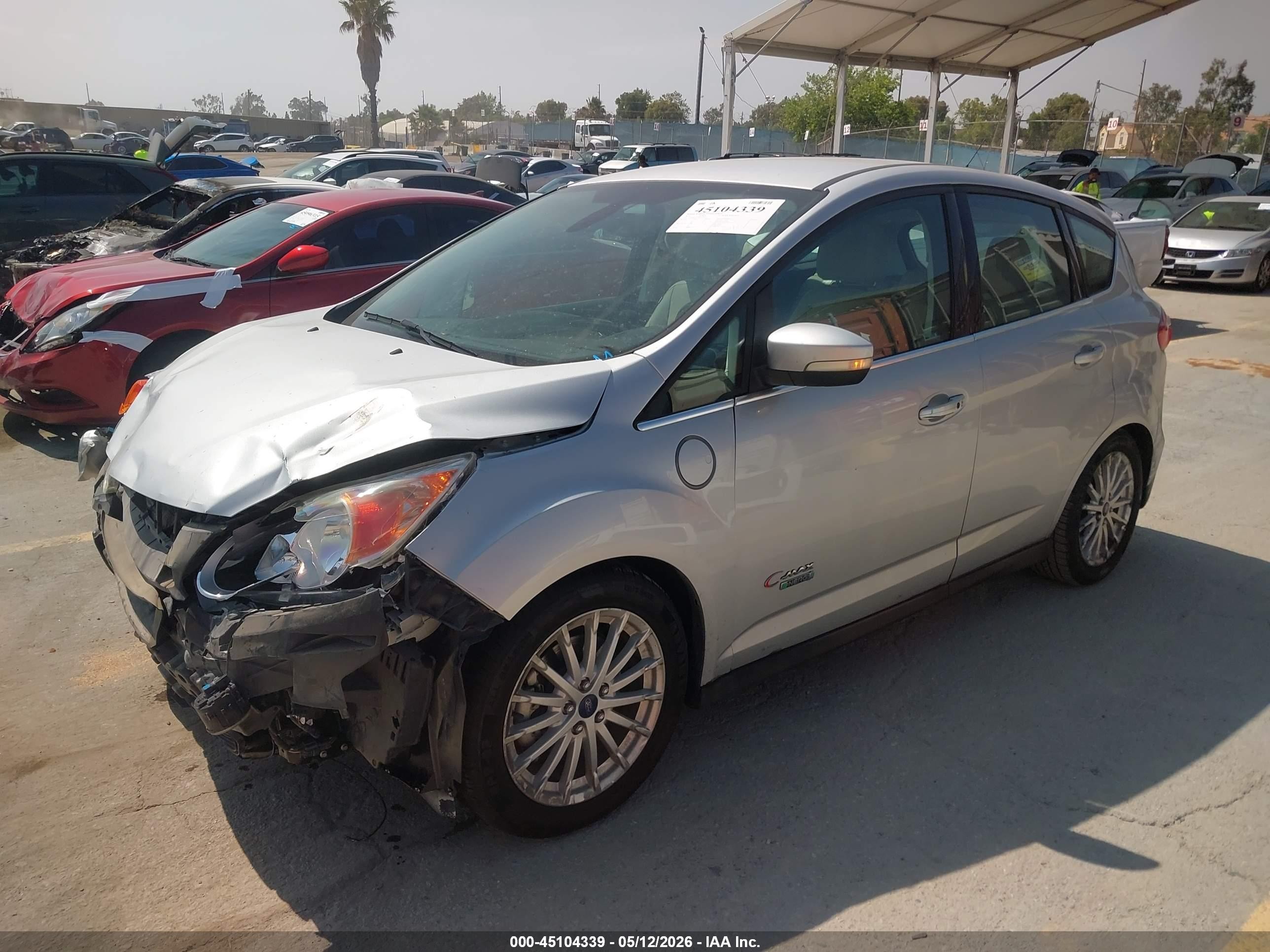 2014 Ford C-max Energi Sel Silver vin: 1FADP5CU3EL518673