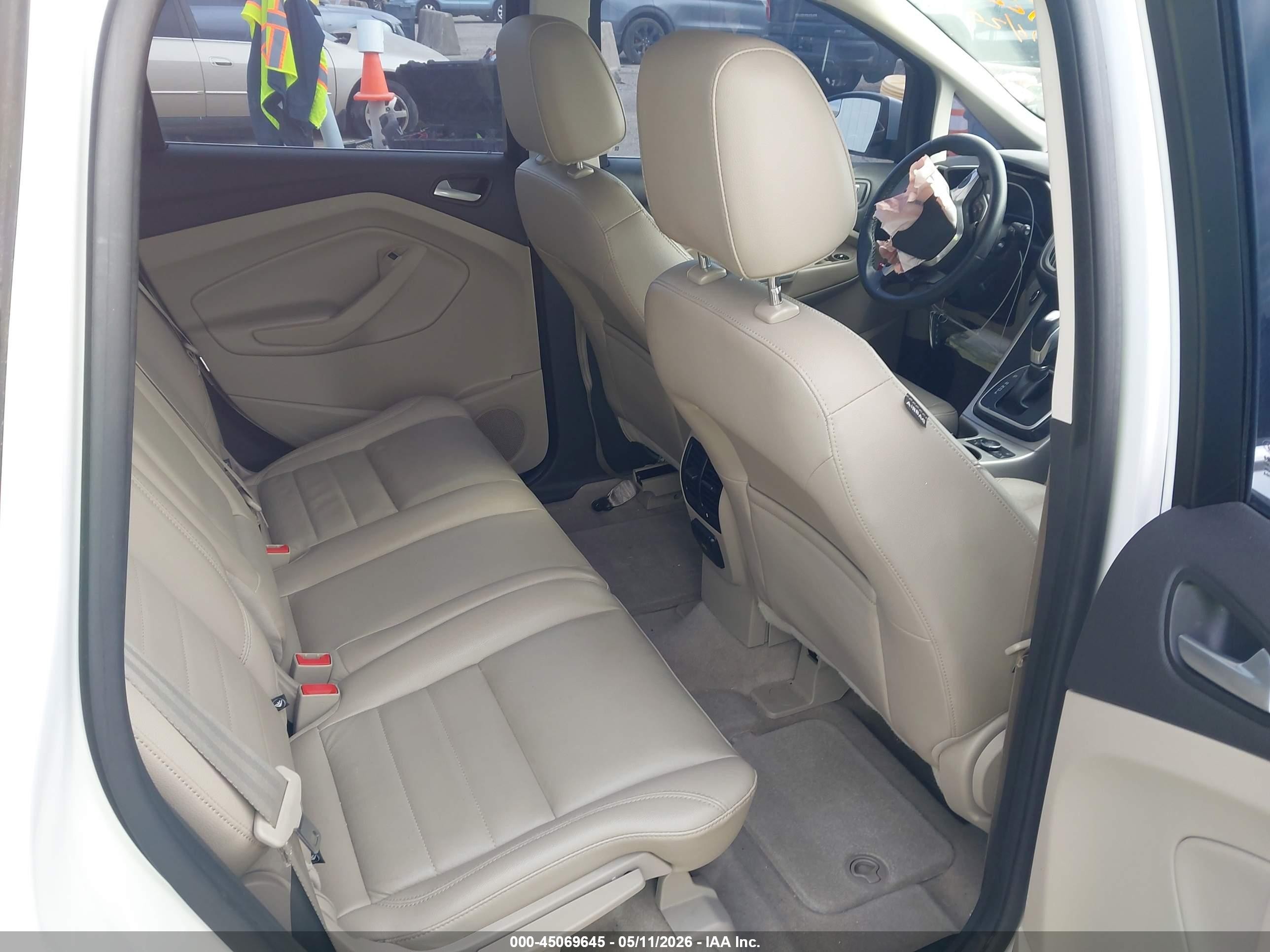 2013 Ford C-max Energi Sel White vin: 1FADP5CU4DL521399