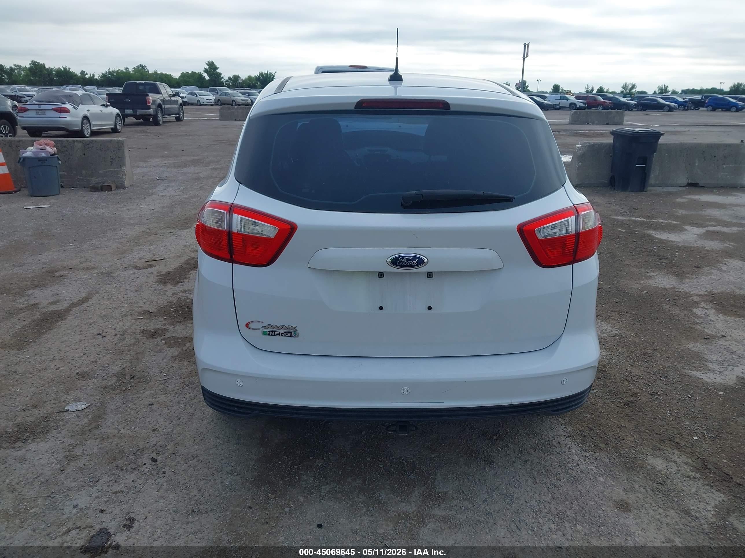 2013 Ford C-max Energi Sel White vin: 1FADP5CU4DL521399