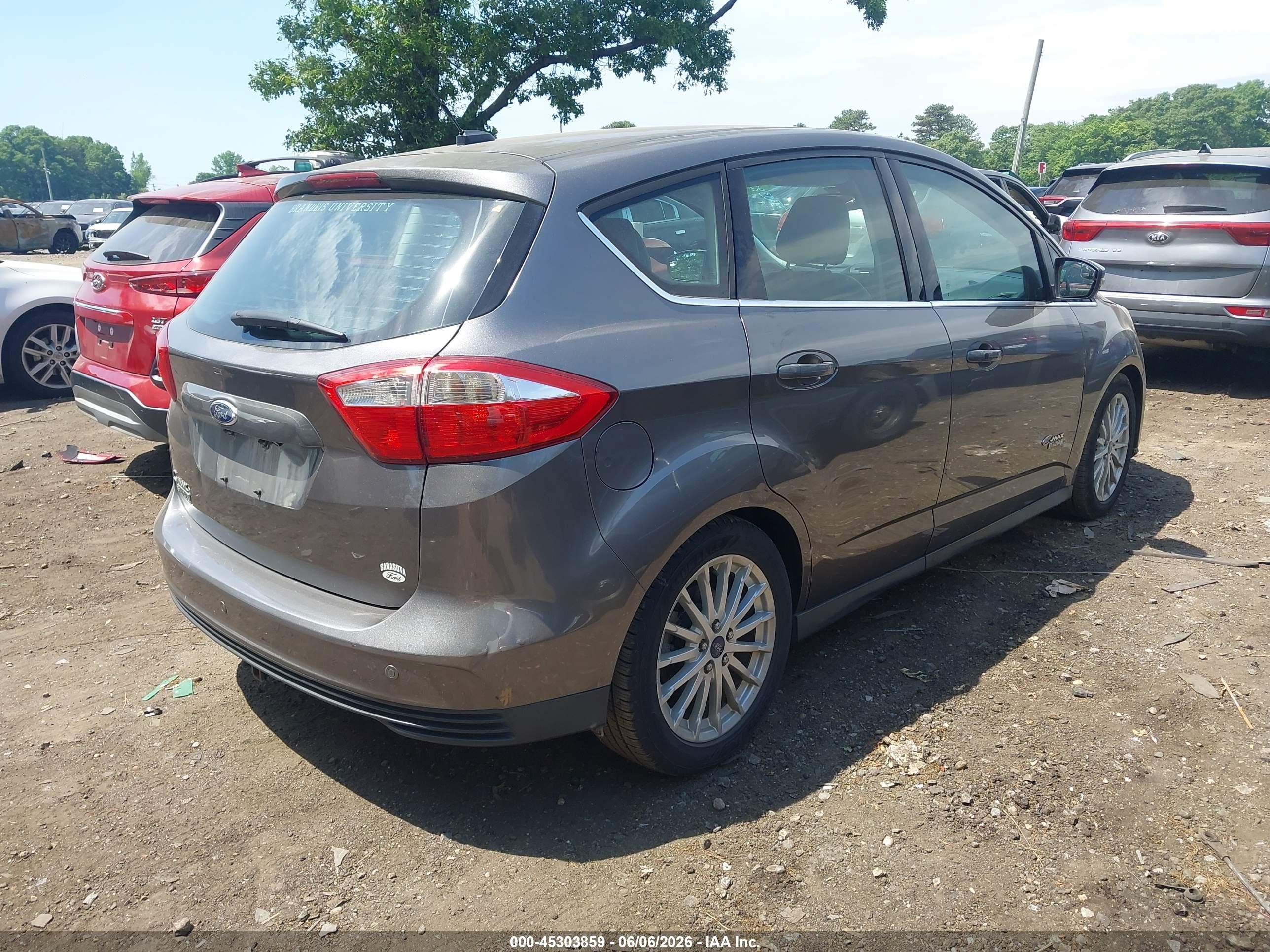 2014 Ford C-max Energi Sel Gray vin: 1FADP5CU4EL508329