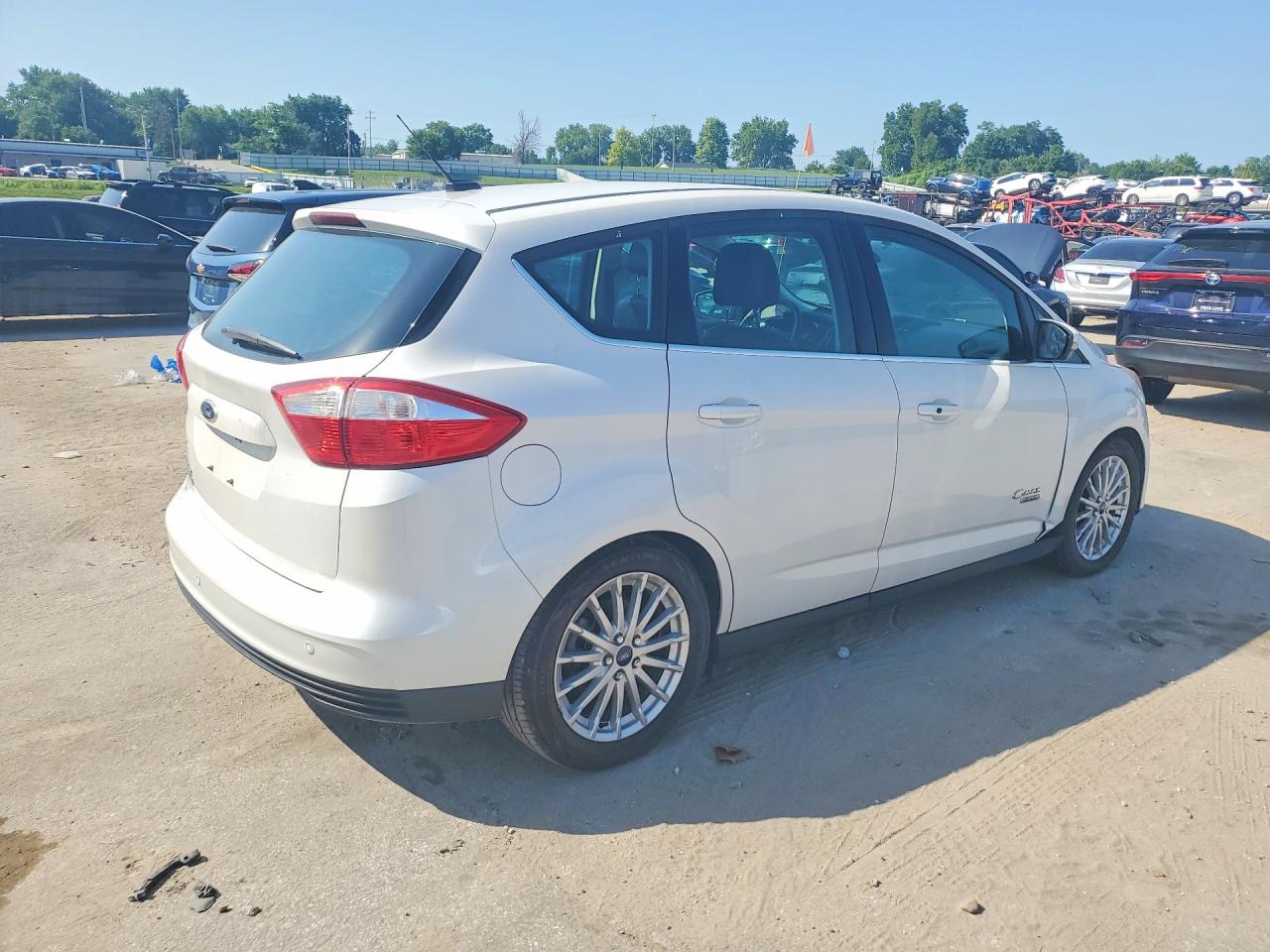 2014 Ford C-max Premium White vin: 1FADP5CU4EL520352