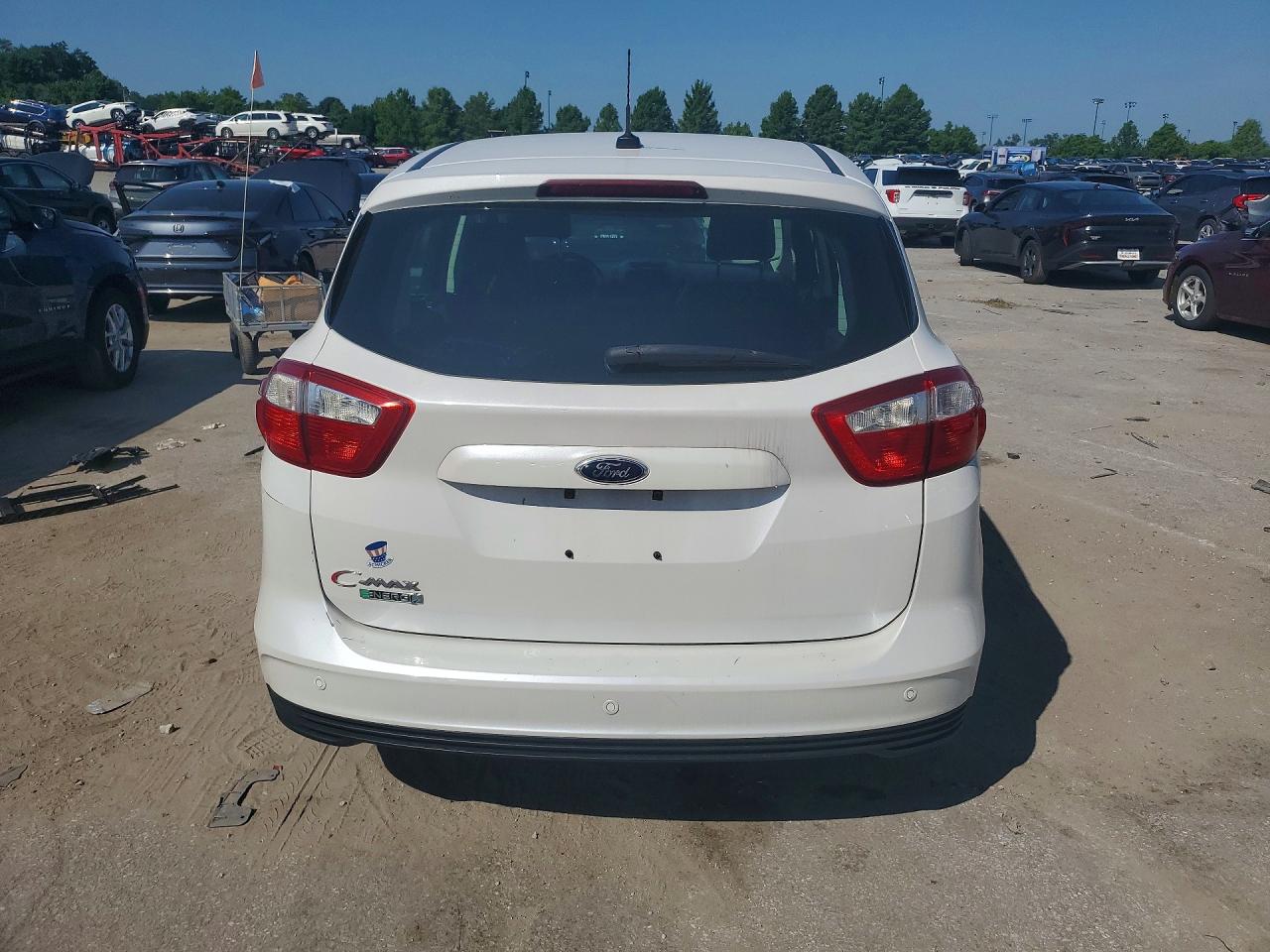 2014 Ford C-max Premium White vin: 1FADP5CU4EL520352
