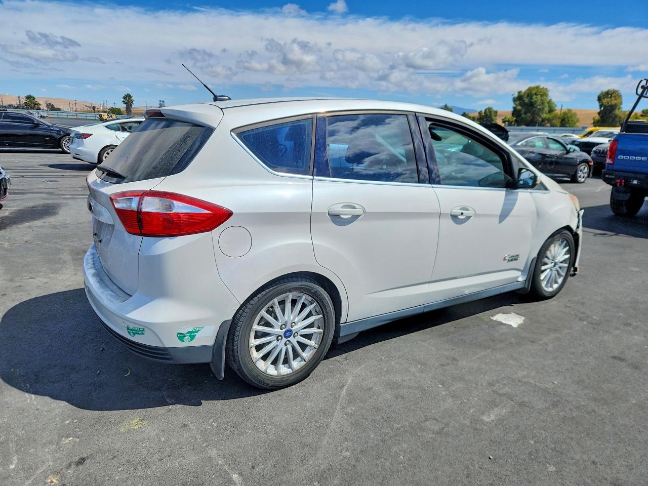 2015 Ford C-max Premium Sel White vin: 1FADP5CU4FL100673