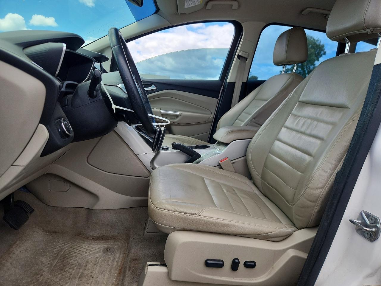 2015 Ford C-max Premium Sel White vin: 1FADP5CU4FL100673