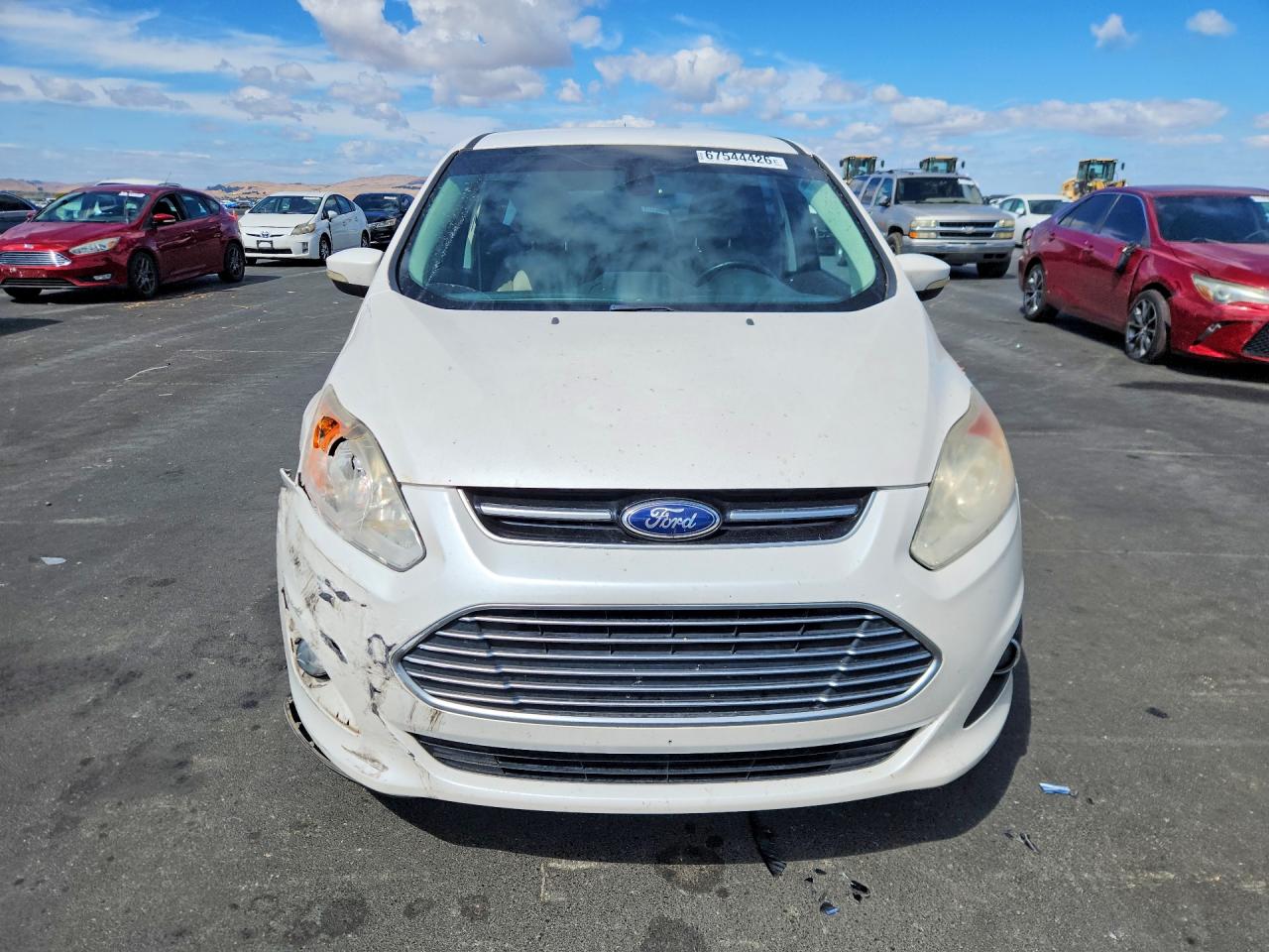 2015 Ford C-max Premium Sel White vin: 1FADP5CU4FL100673