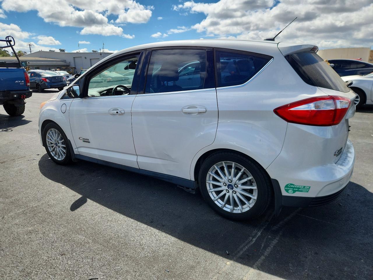 2015 Ford C-max Premium Sel White vin: 1FADP5CU4FL100673