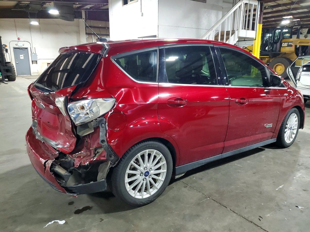 2015 Ford C-max Premium Sel Maroon vin: 1FADP5CU4FL114038