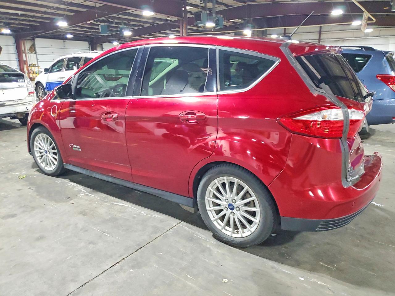 2015 Ford C-max Premium Sel Maroon vin: 1FADP5CU4FL114038
