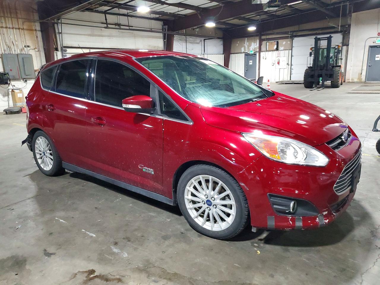 2015 Ford C-max Premium Sel Maroon vin: 1FADP5CU4FL114038