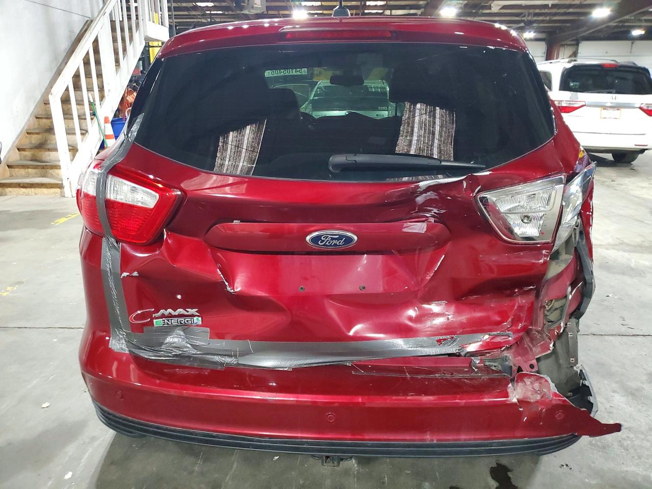 2015 Ford C-max Premium Sel Maroon vin: 1FADP5CU4FL114038