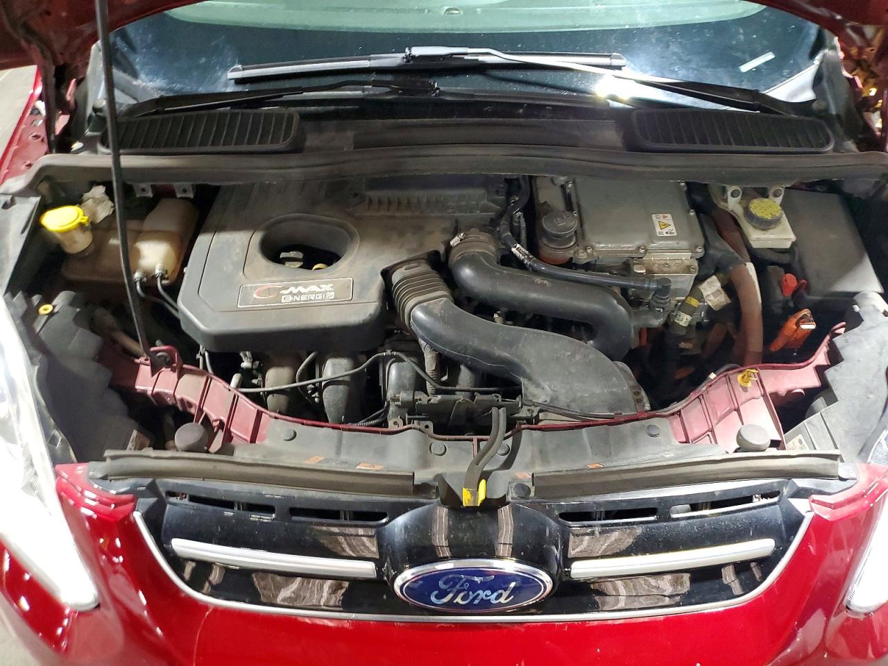 2015 Ford C-max Premium Sel Maroon vin: 1FADP5CU4FL114038