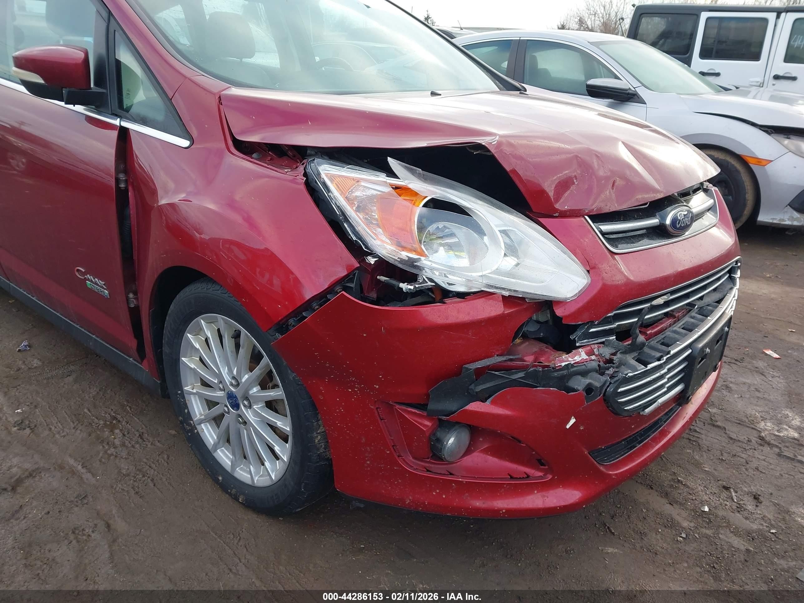 2014 Ford C-max Energi Sel Red vin: 1FADP5CU5EL512843