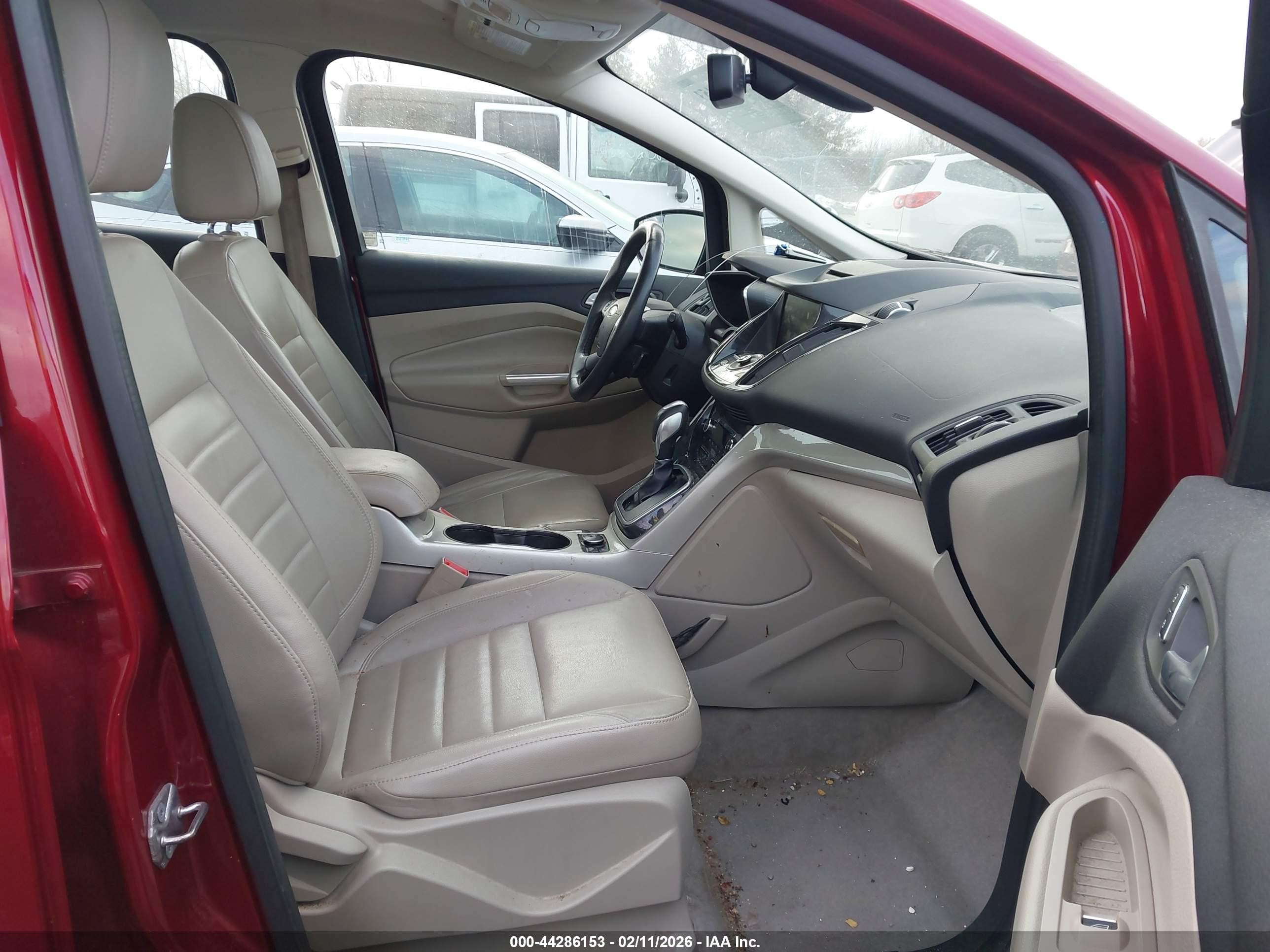 2014 Ford C-max Energi Sel Red vin: 1FADP5CU5EL512843