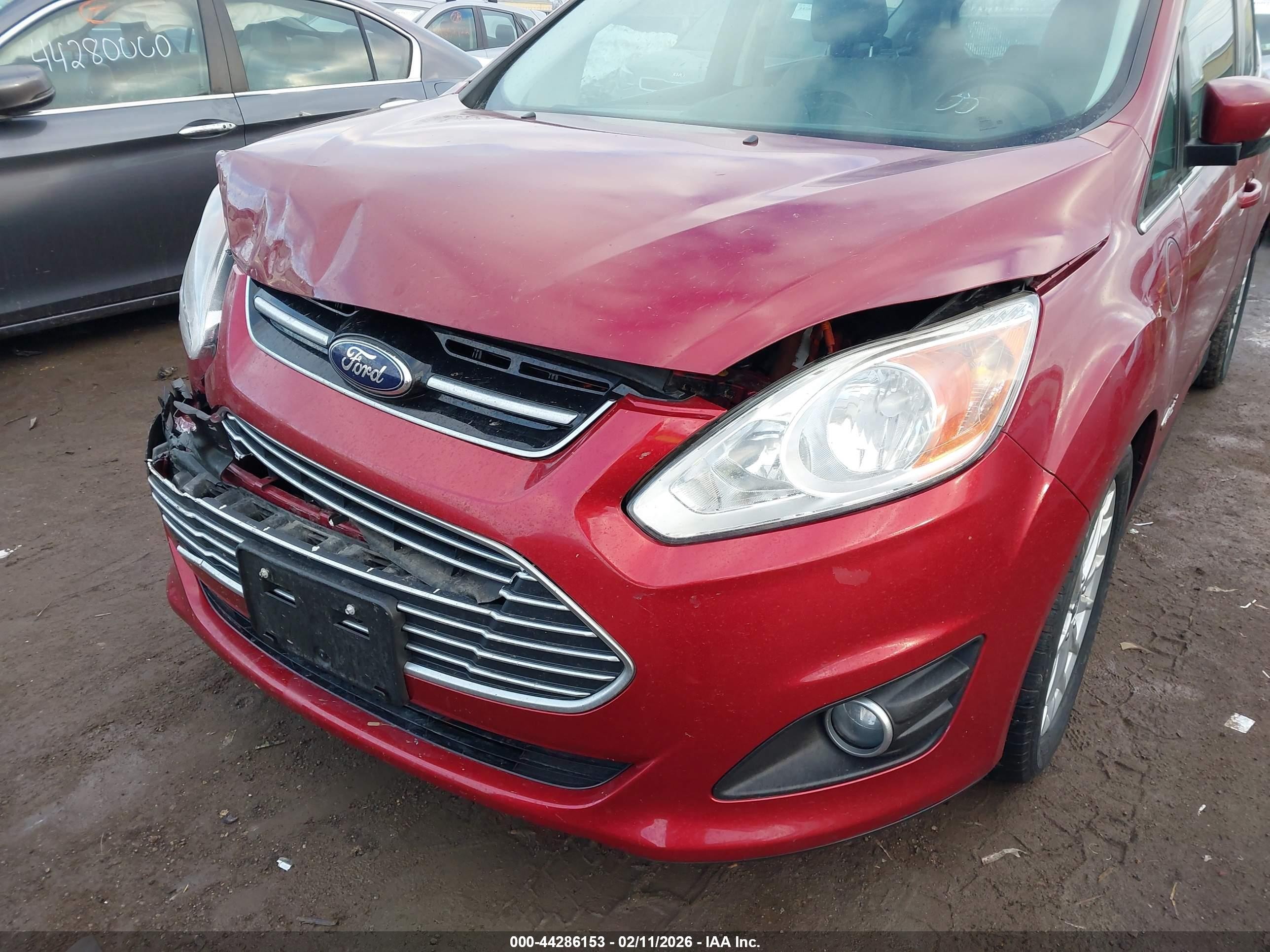 2014 Ford C-max Energi Sel Red vin: 1FADP5CU5EL512843