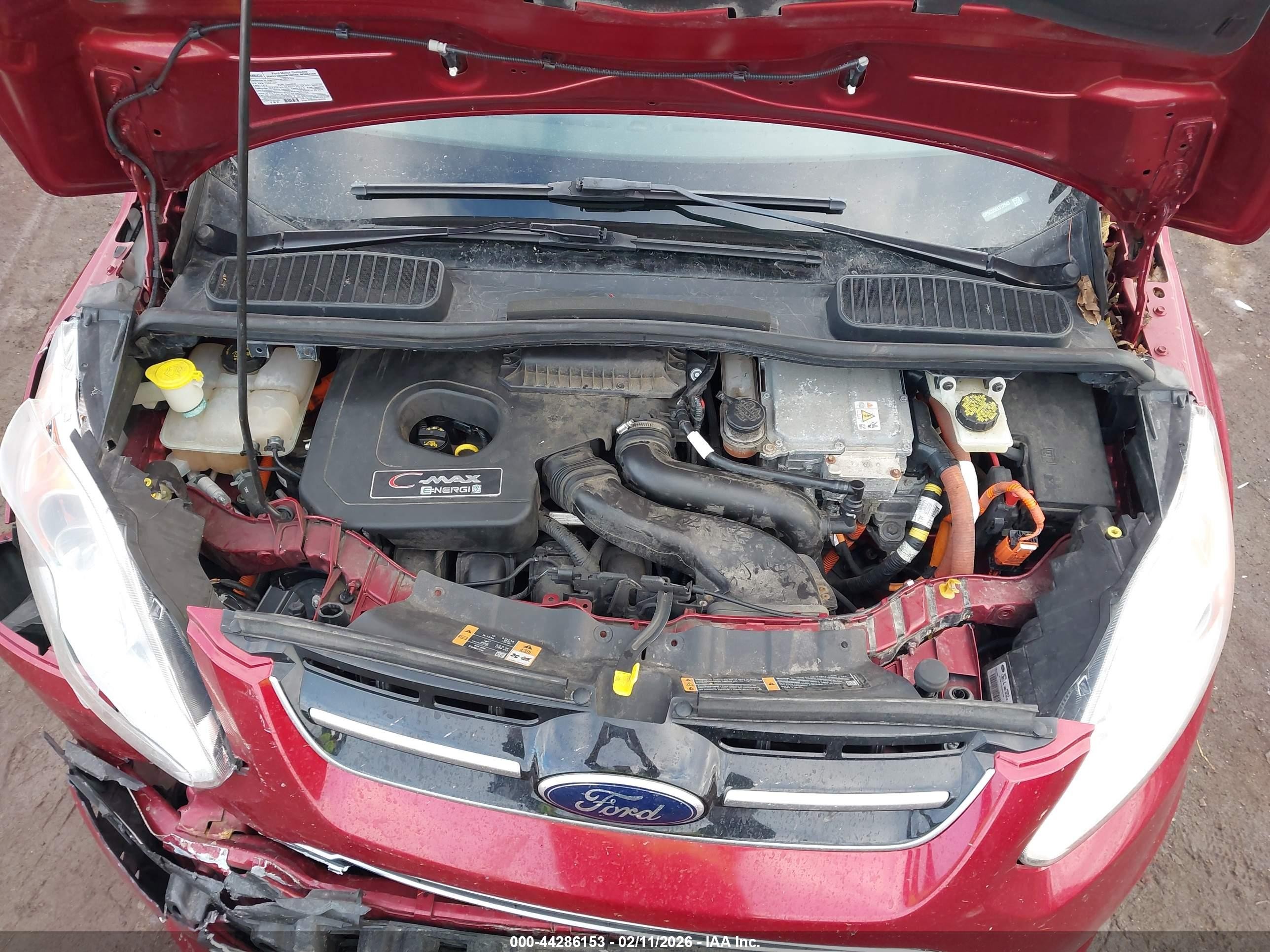2014 Ford C-max Energi Sel Red vin: 1FADP5CU5EL512843