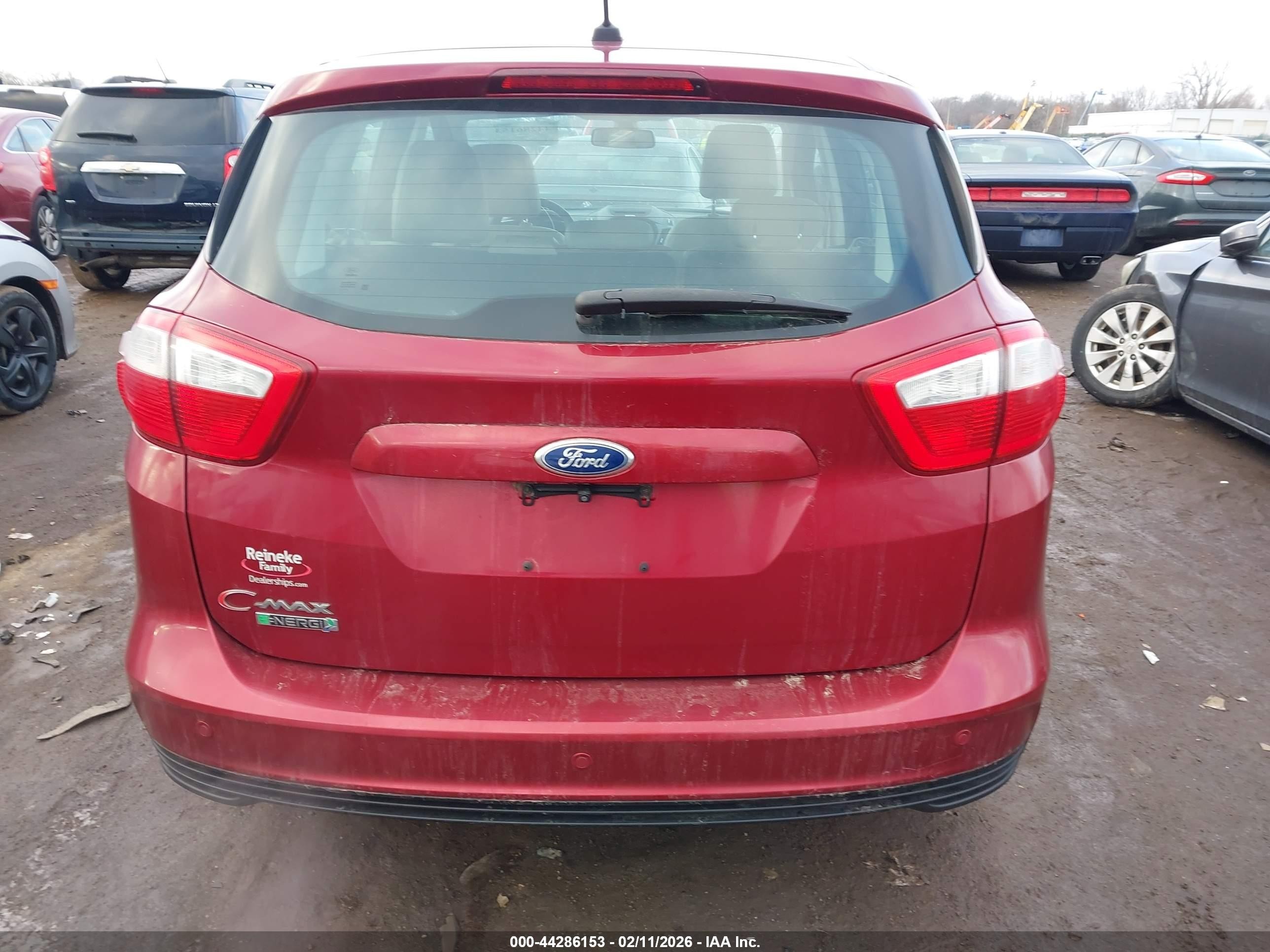 2014 Ford C-max Energi Sel Red vin: 1FADP5CU5EL512843