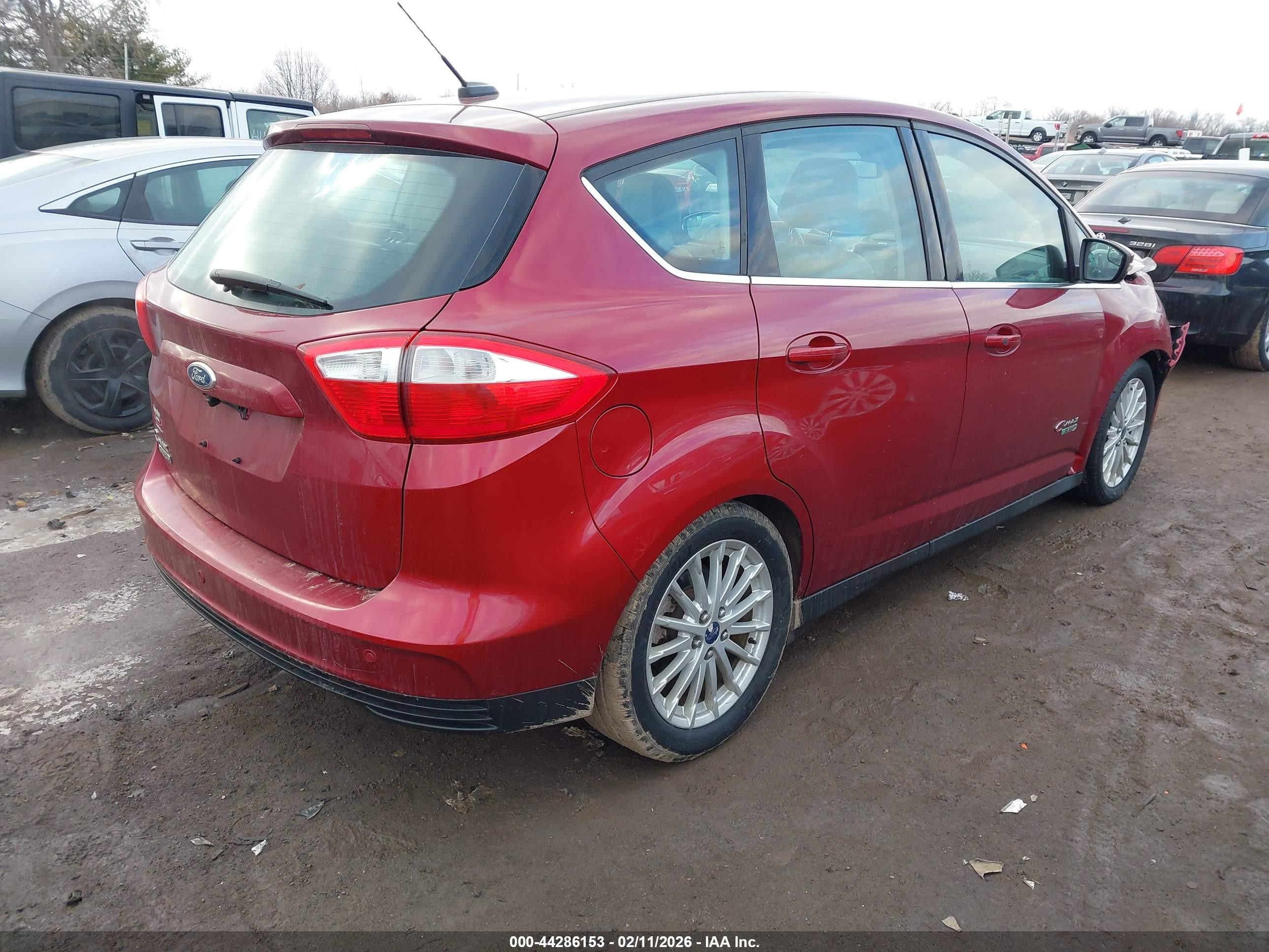 2014 Ford C-max Energi Sel Red vin: 1FADP5CU5EL512843