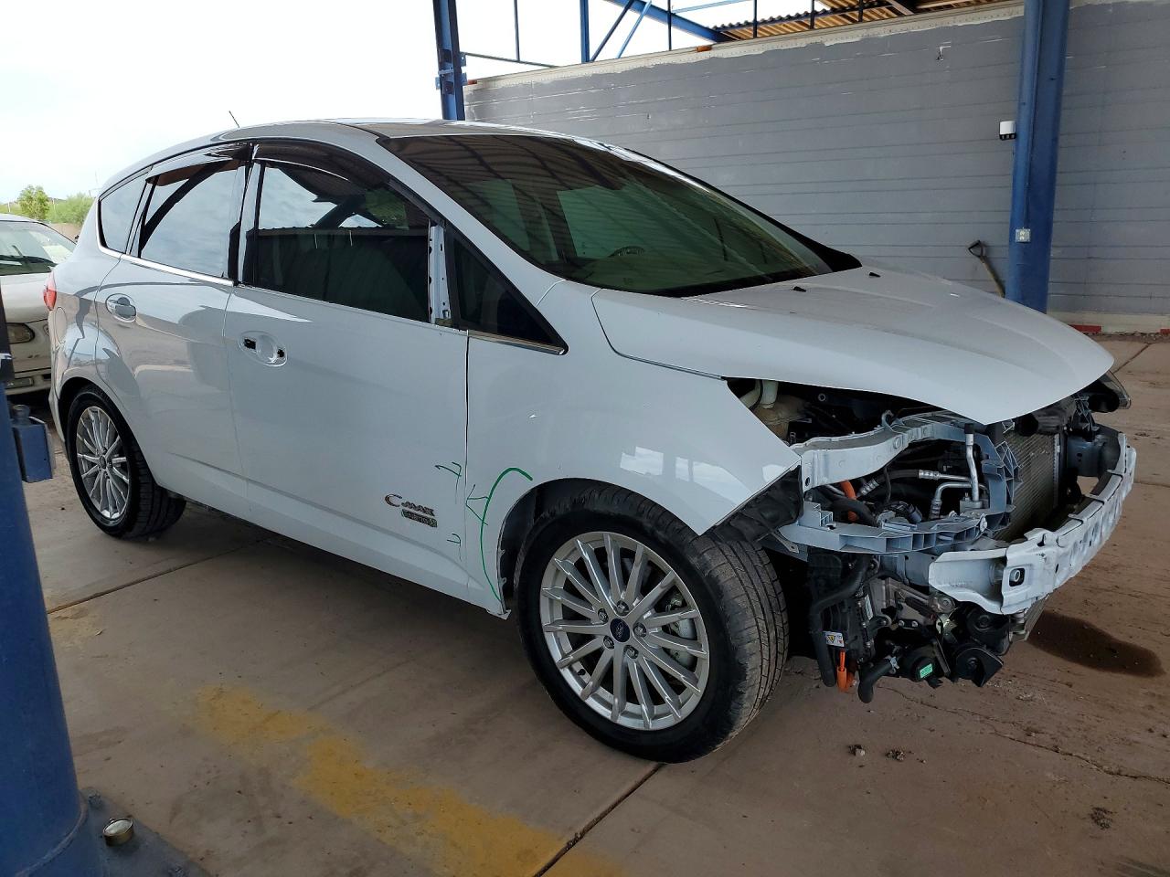 2015 Ford C-max Premium Sel White vin: 1FADP5CU5FL112203