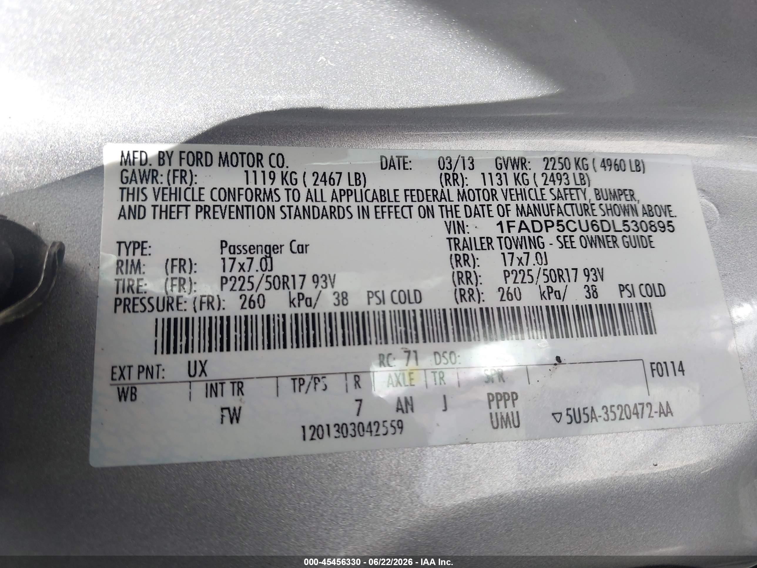 2013 Ford C-max Energi Sel Silver vin: 1FADP5CU6DL530895