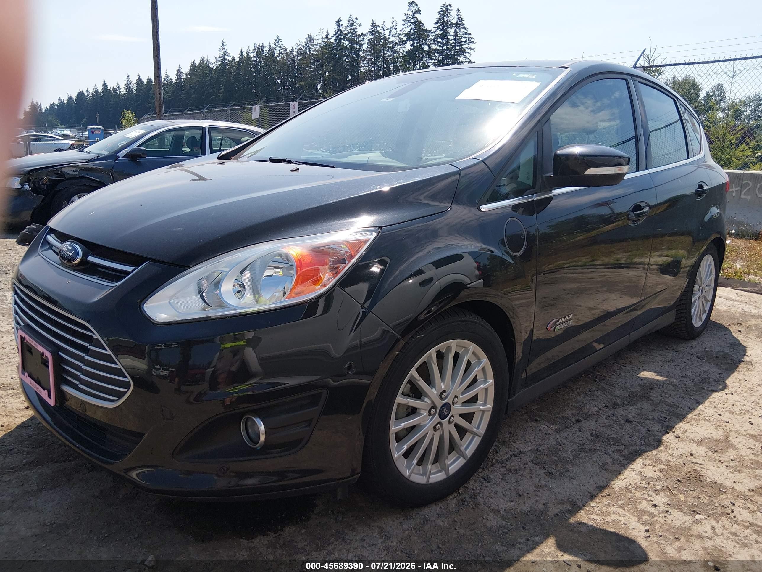 2013 Ford C-max Energi Sel Black vin: 1FADP5CU6DL545994