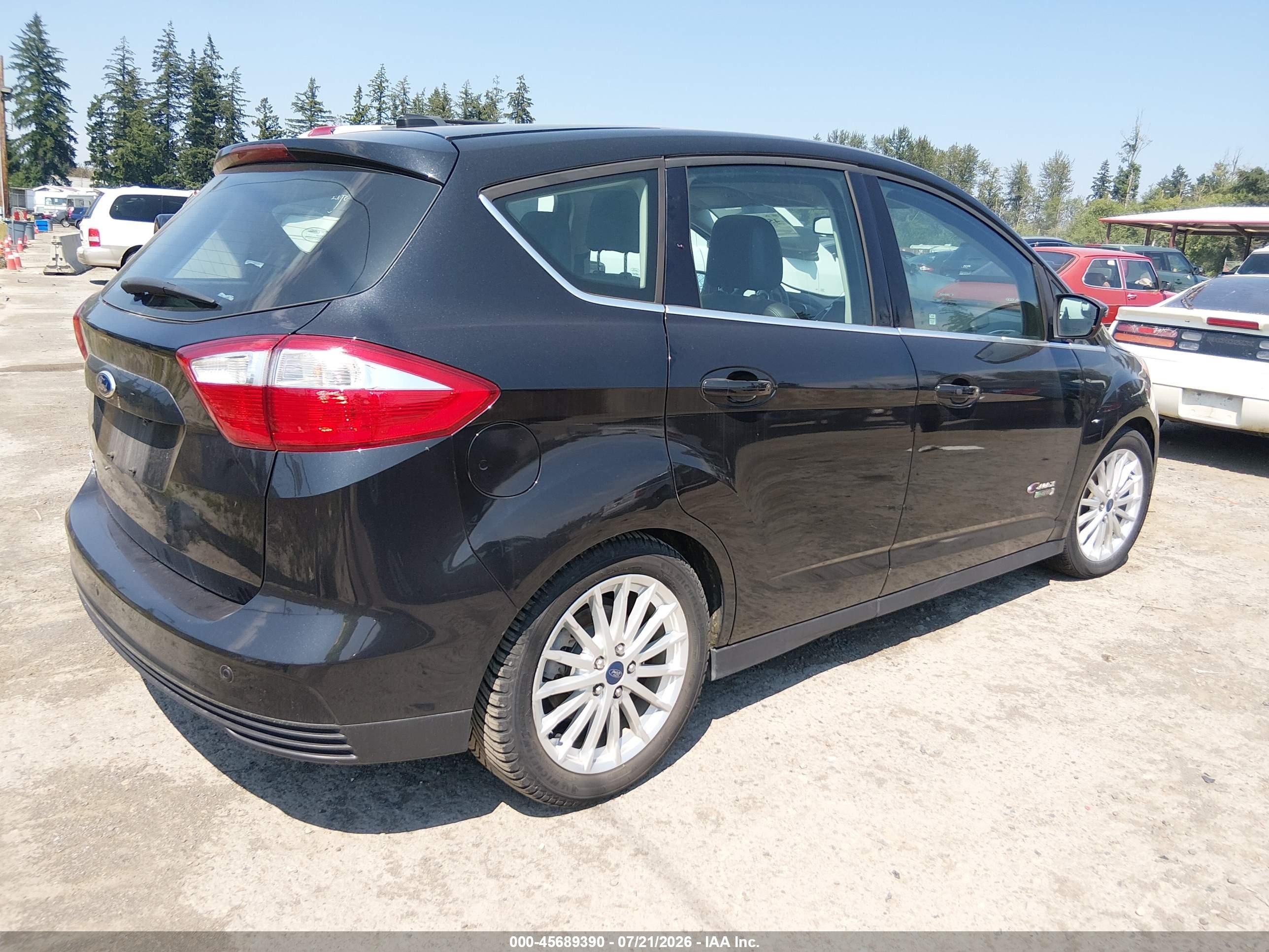 2013 Ford C-max Energi Sel Black vin: 1FADP5CU6DL545994