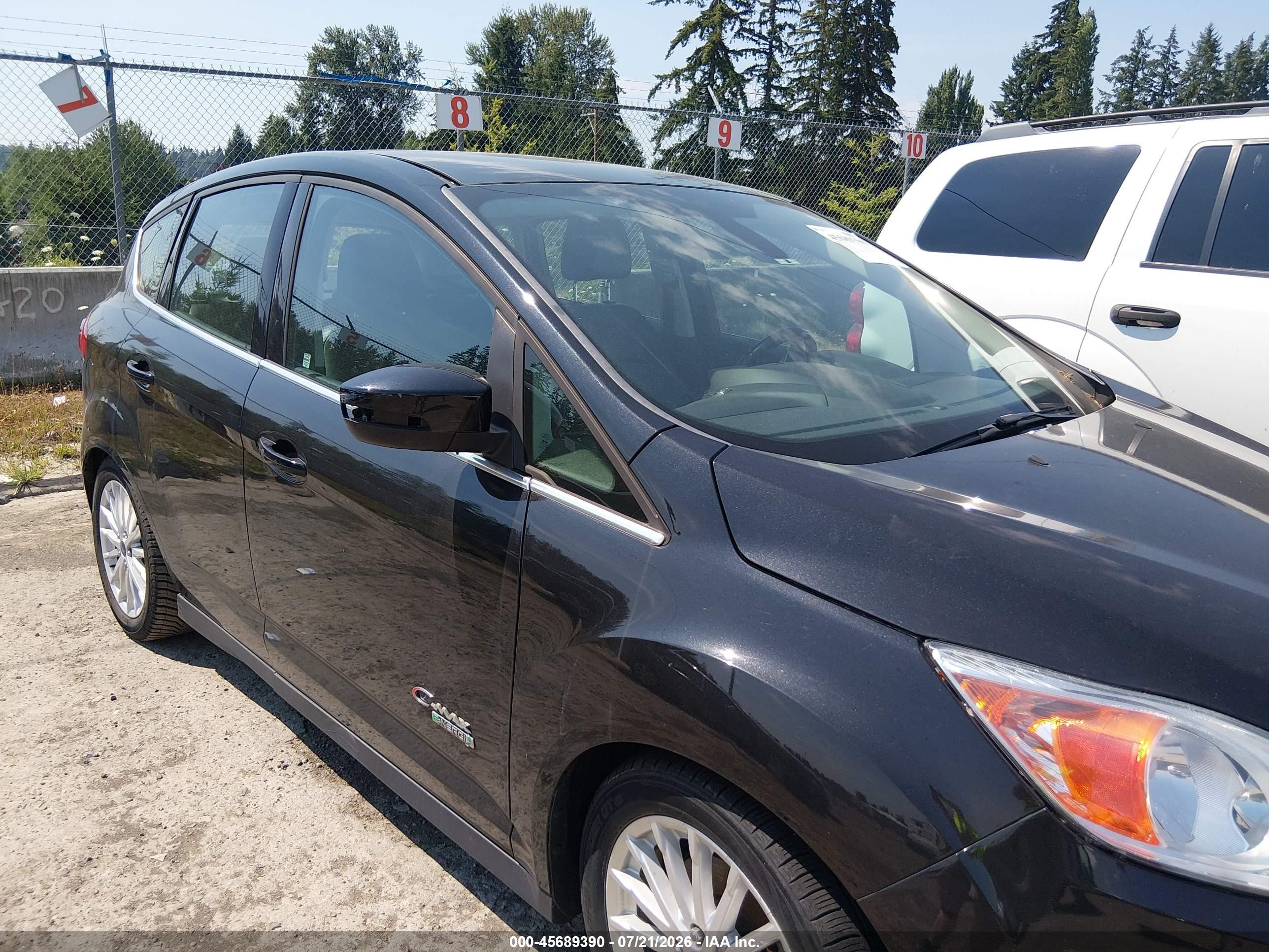 2013 Ford C-max Energi Sel Black vin: 1FADP5CU6DL545994