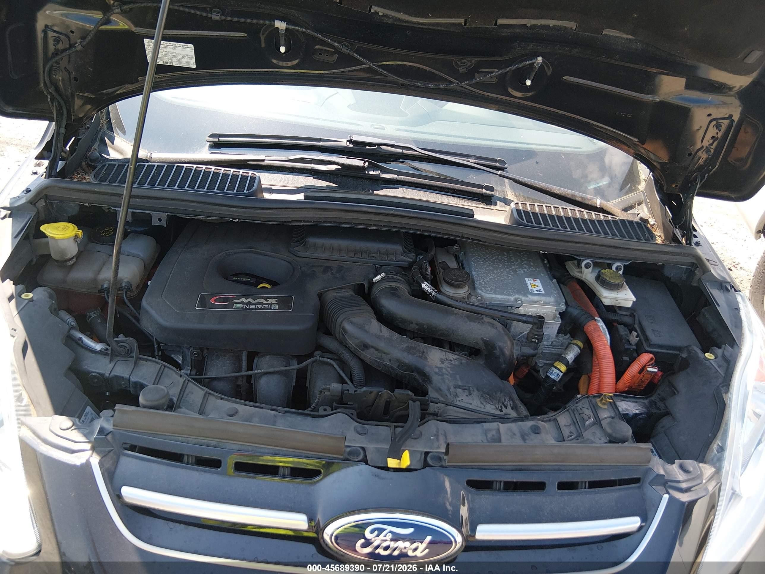 2013 Ford C-max Energi Sel Black vin: 1FADP5CU6DL545994
