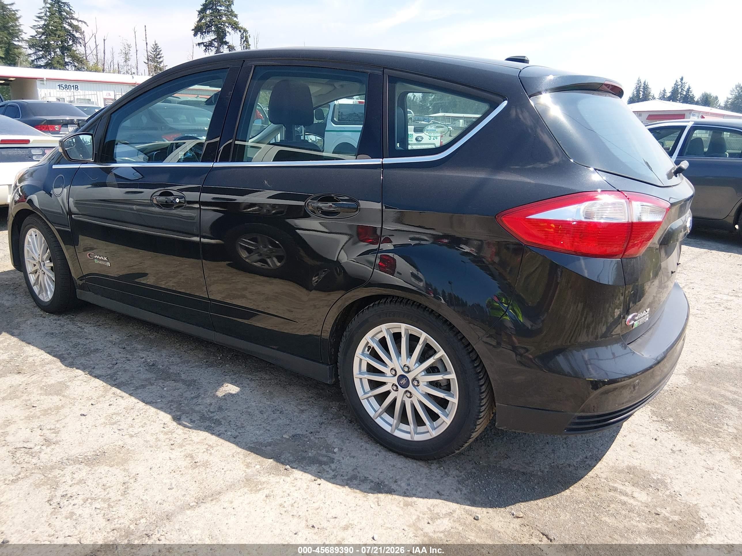 2013 Ford C-max Energi Sel Black vin: 1FADP5CU6DL545994