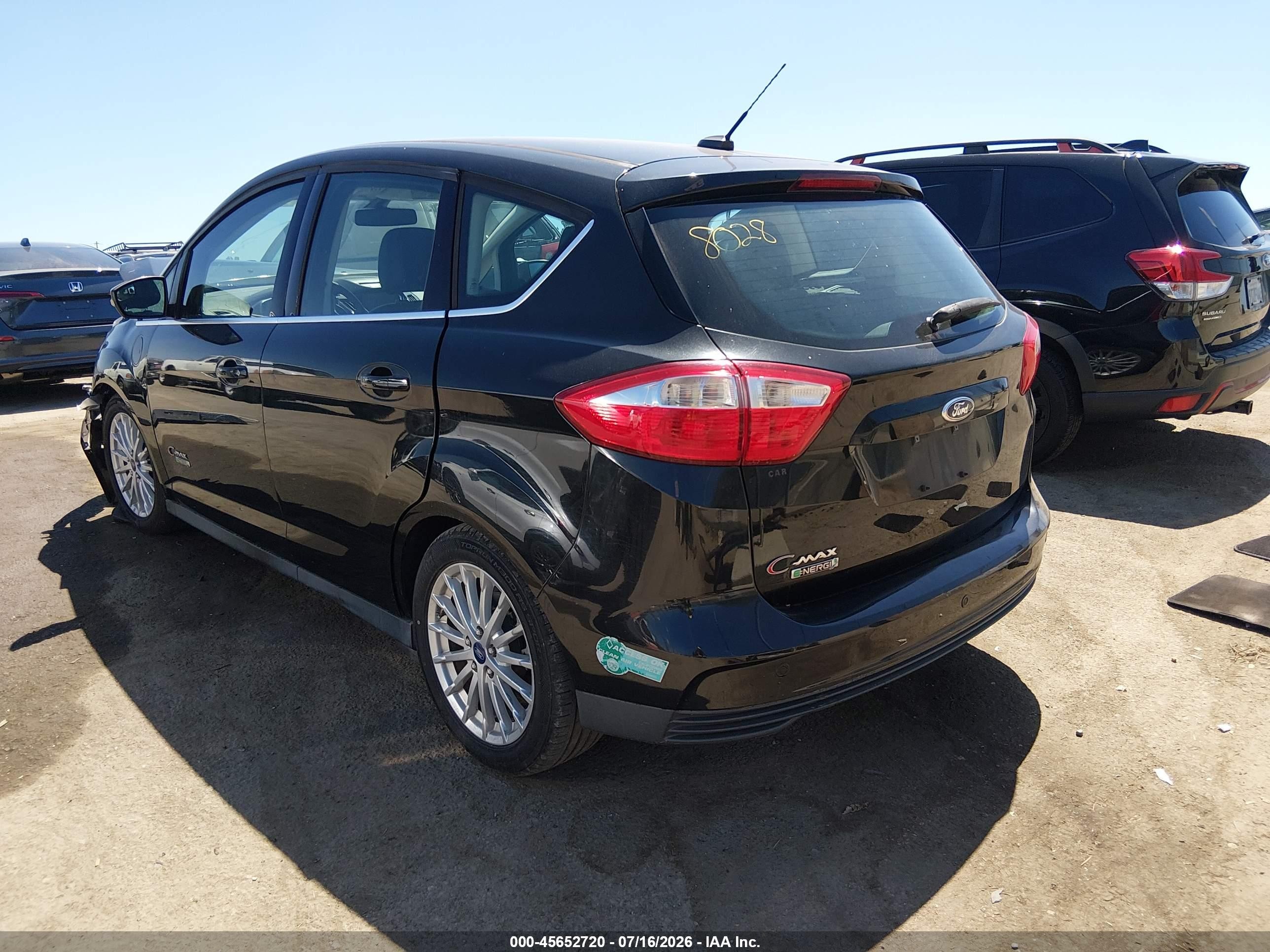 2014 Ford C-max Energi Sel Black vin: 1FADP5CU6EL504024