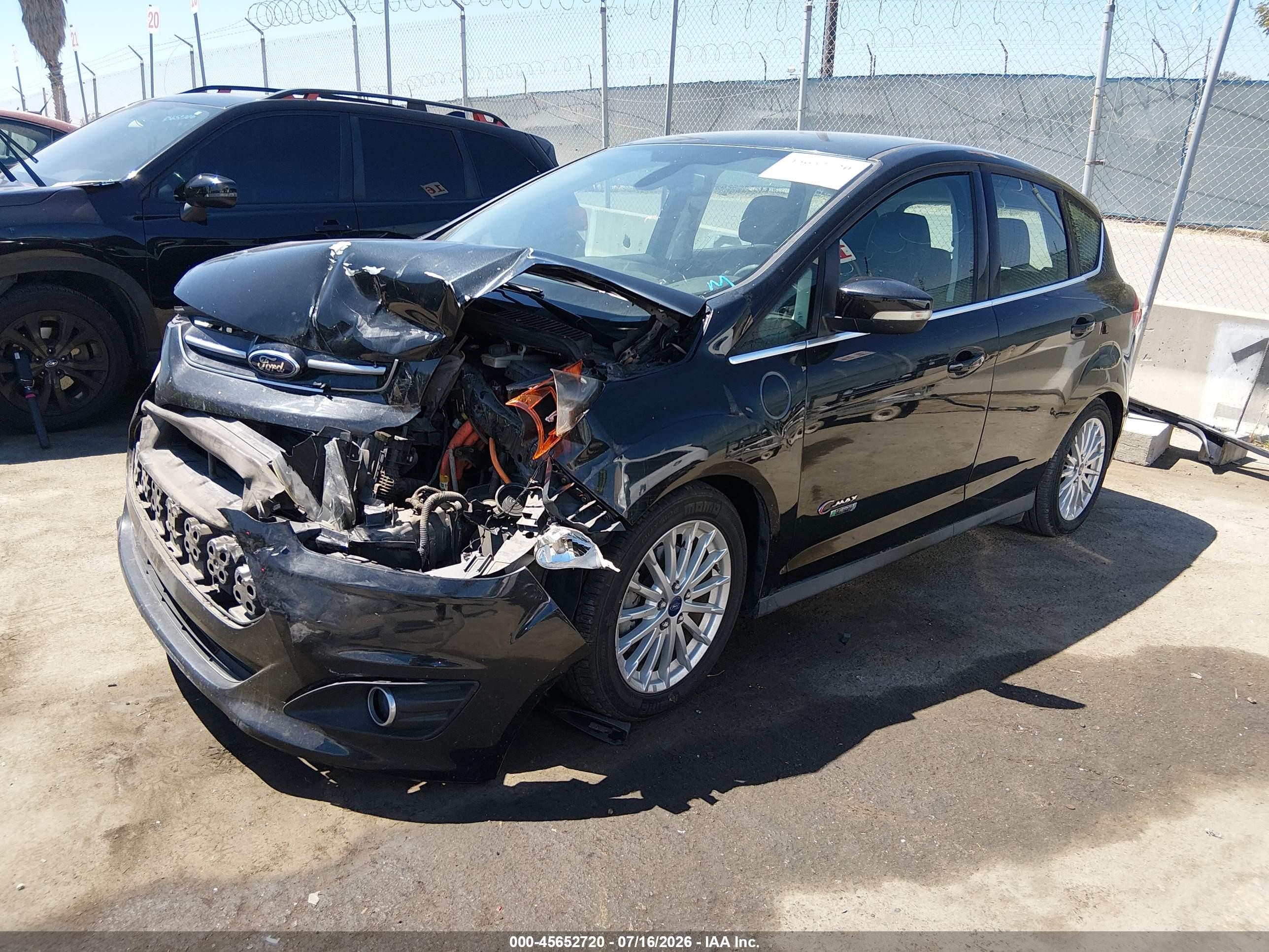 2014 Ford C-max Energi Sel Black vin: 1FADP5CU6EL504024