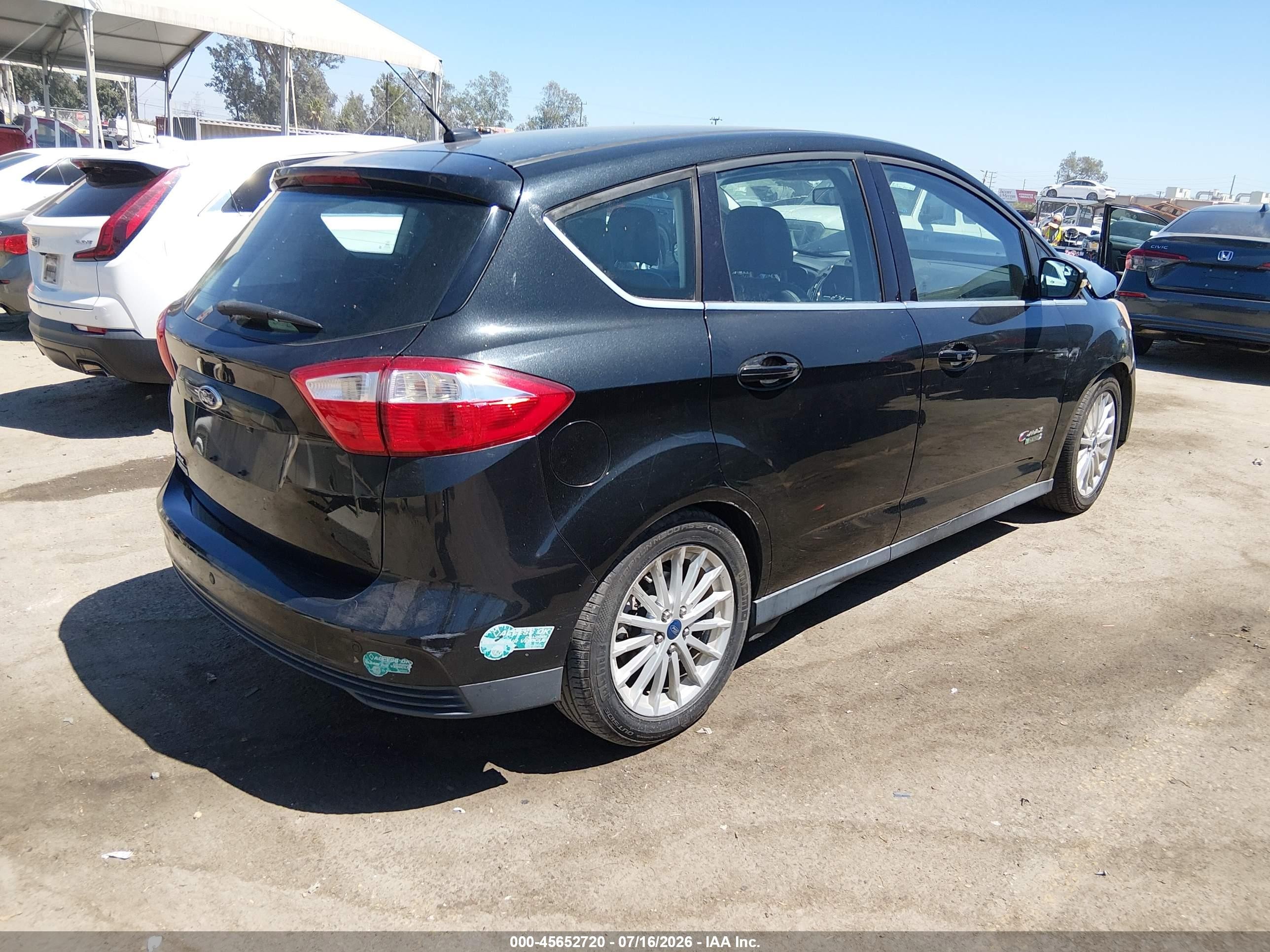 2014 Ford C-max Energi Sel Black vin: 1FADP5CU6EL504024