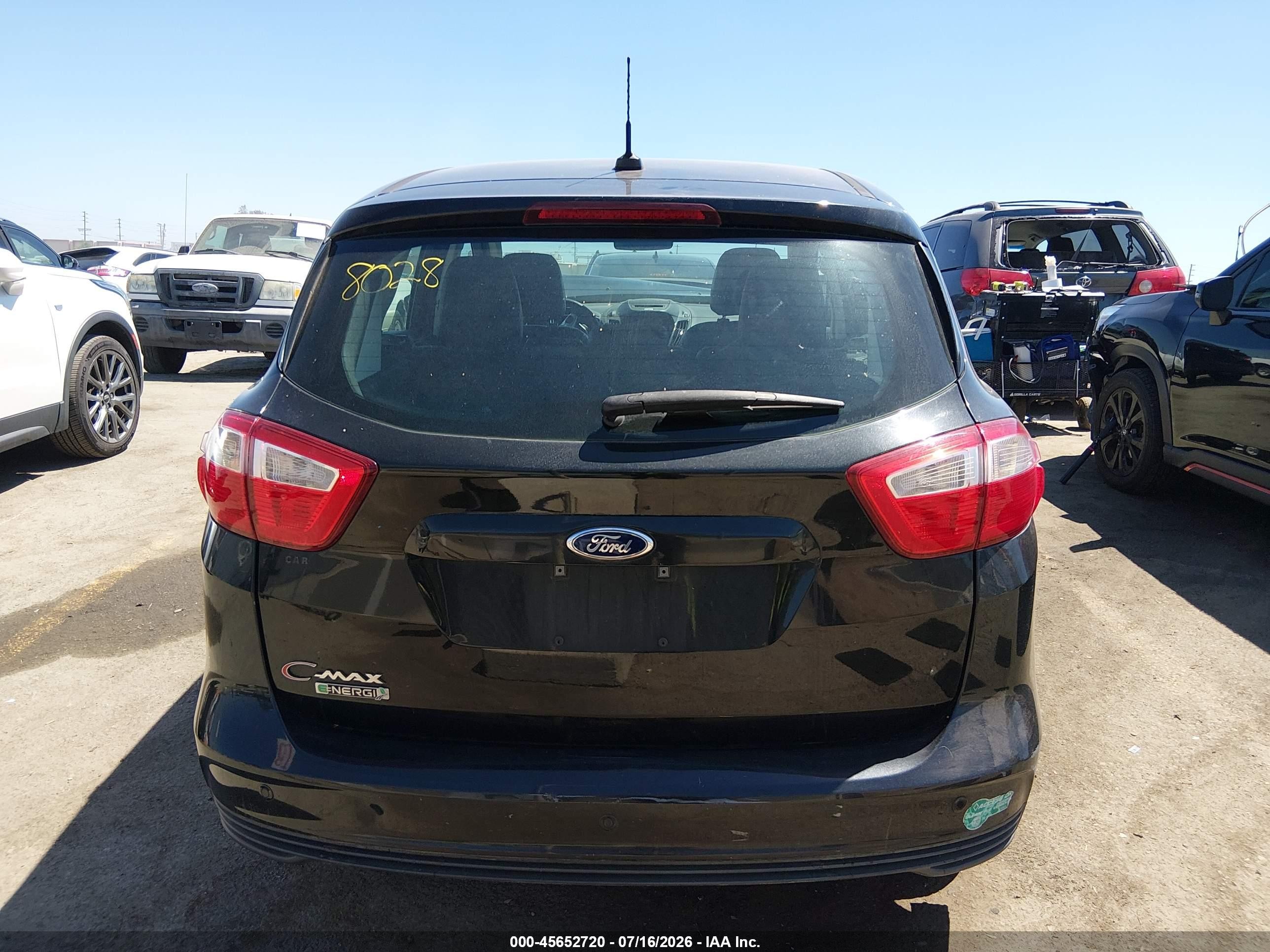2014 Ford C-max Energi Sel Black vin: 1FADP5CU6EL504024