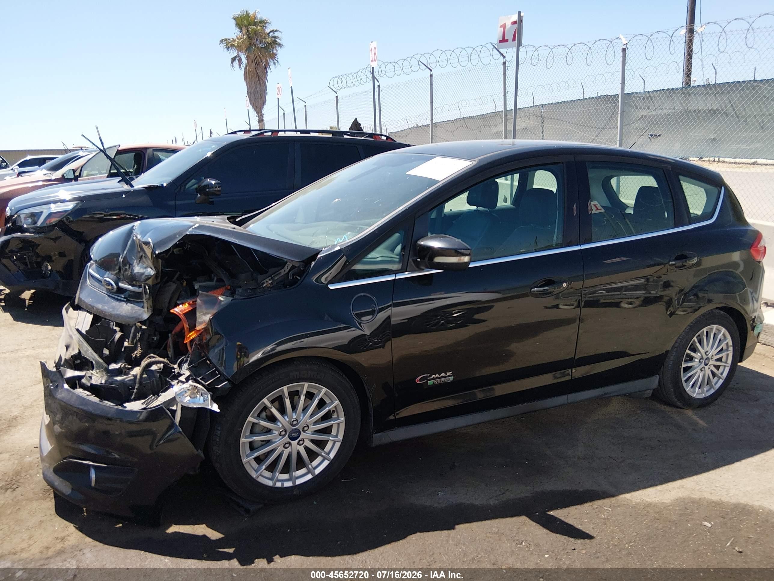 2014 Ford C-max Energi Sel Black vin: 1FADP5CU6EL504024