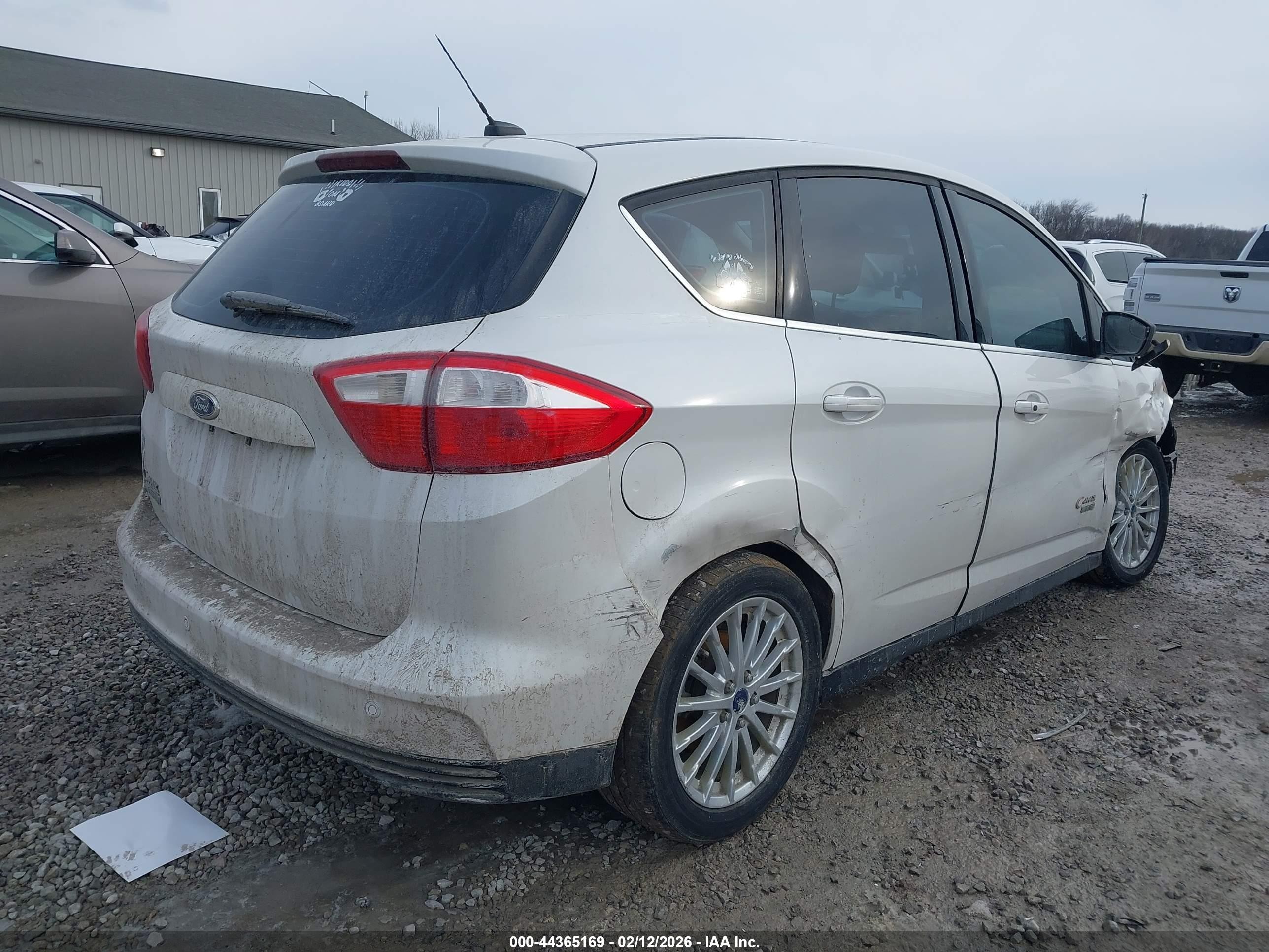 2014 Ford C-max Energi Sel White vin: 1FADP5CU6EL509790