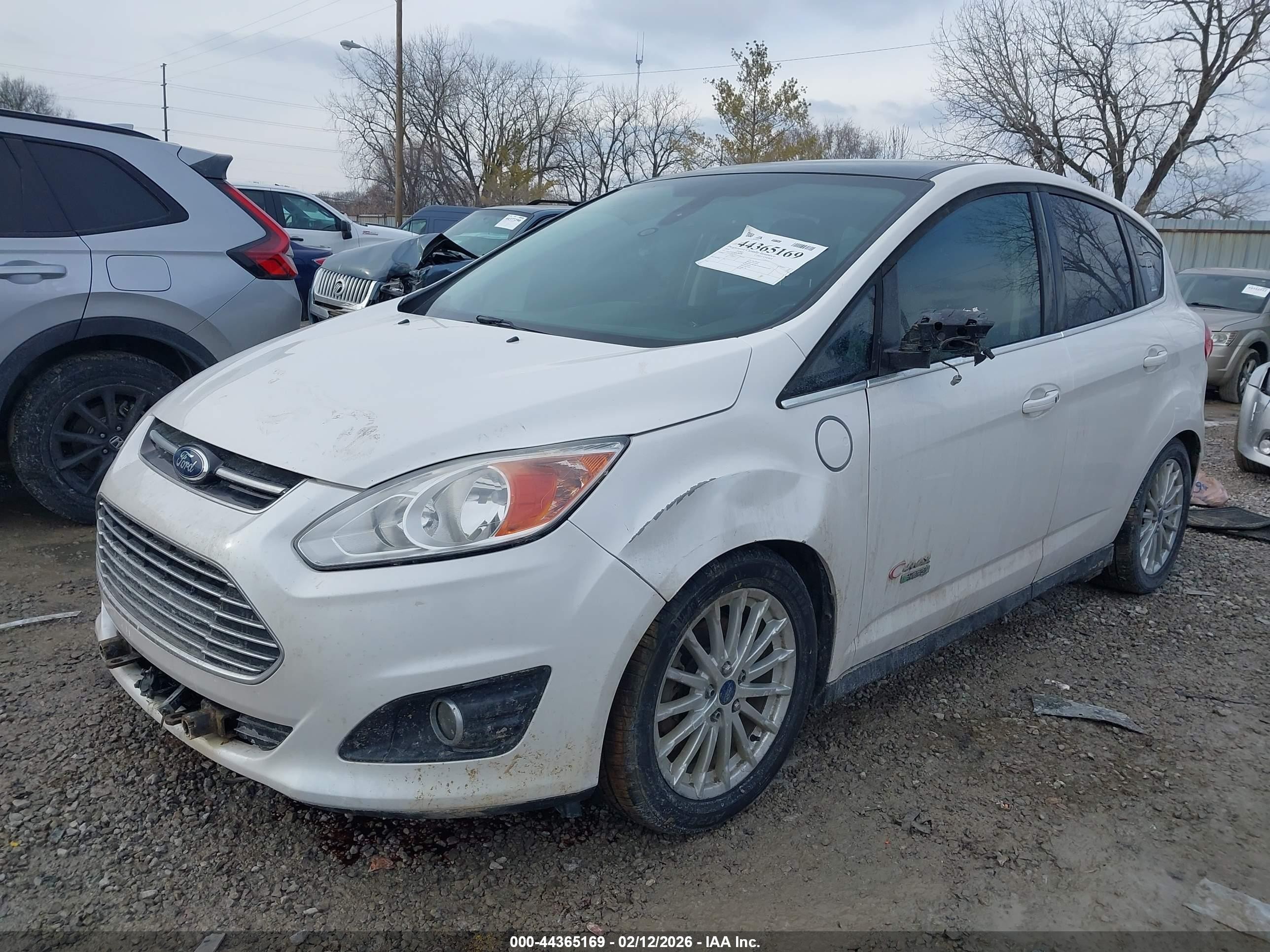 2014 Ford C-max Energi Sel White vin: 1FADP5CU6EL509790