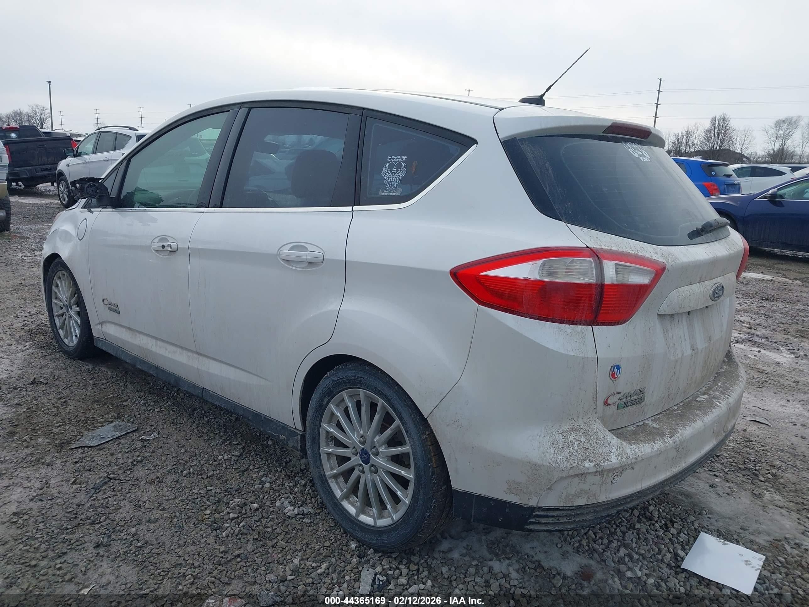 2014 Ford C-max Energi Sel White vin: 1FADP5CU6EL509790